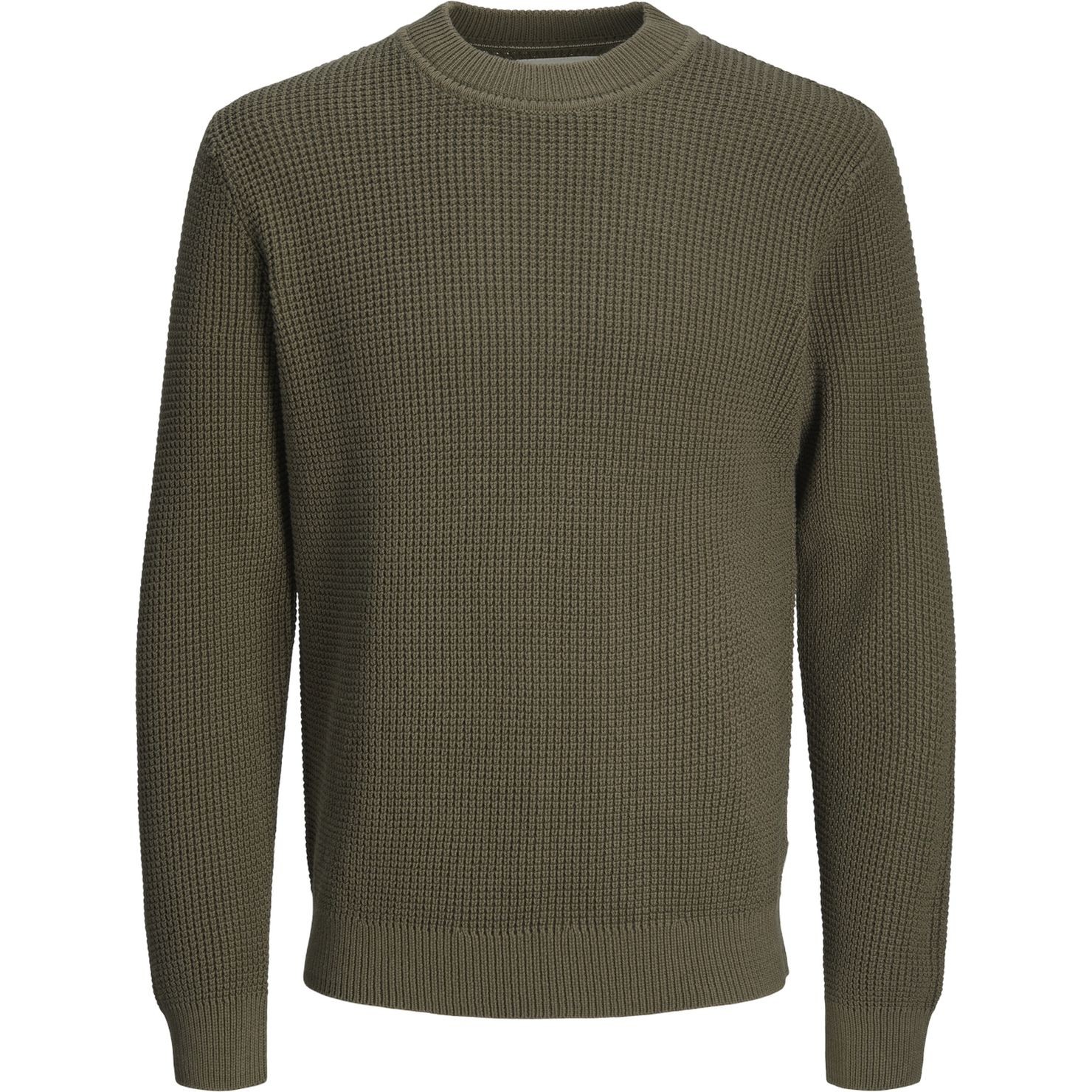 JACK & JONES Megztinis vyrams, Ruda, Viggo waffle knit crew neck 1