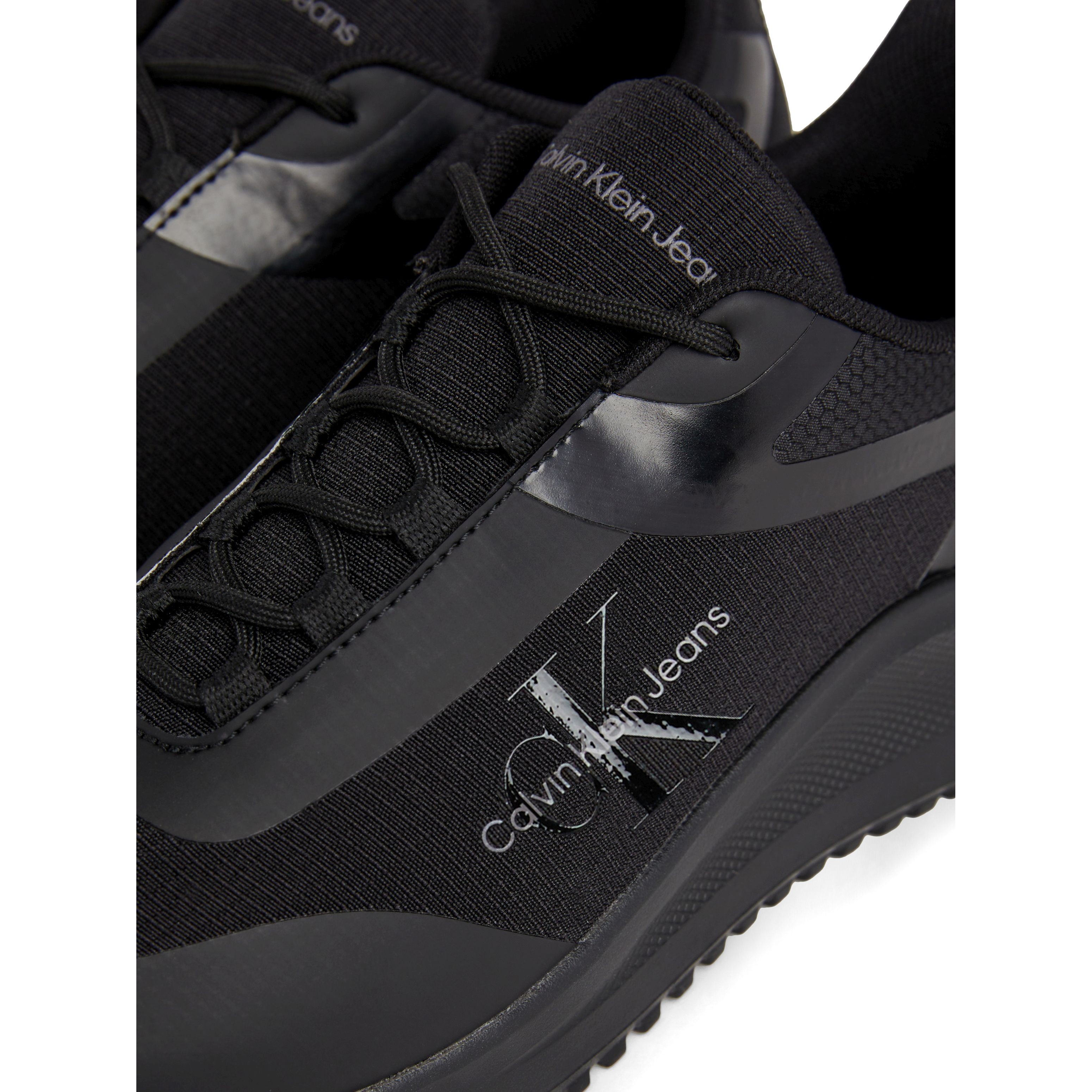CALVIN KLEIN JEANS Laisvalaikio bateliai vyrams, Juoda, Runner low lace mix leisure 6