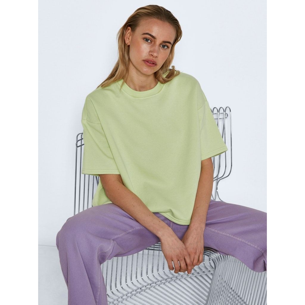 NOISY MAY Megztinis moterims, Žalia, NMKAREN S/S O-NECK SW 6