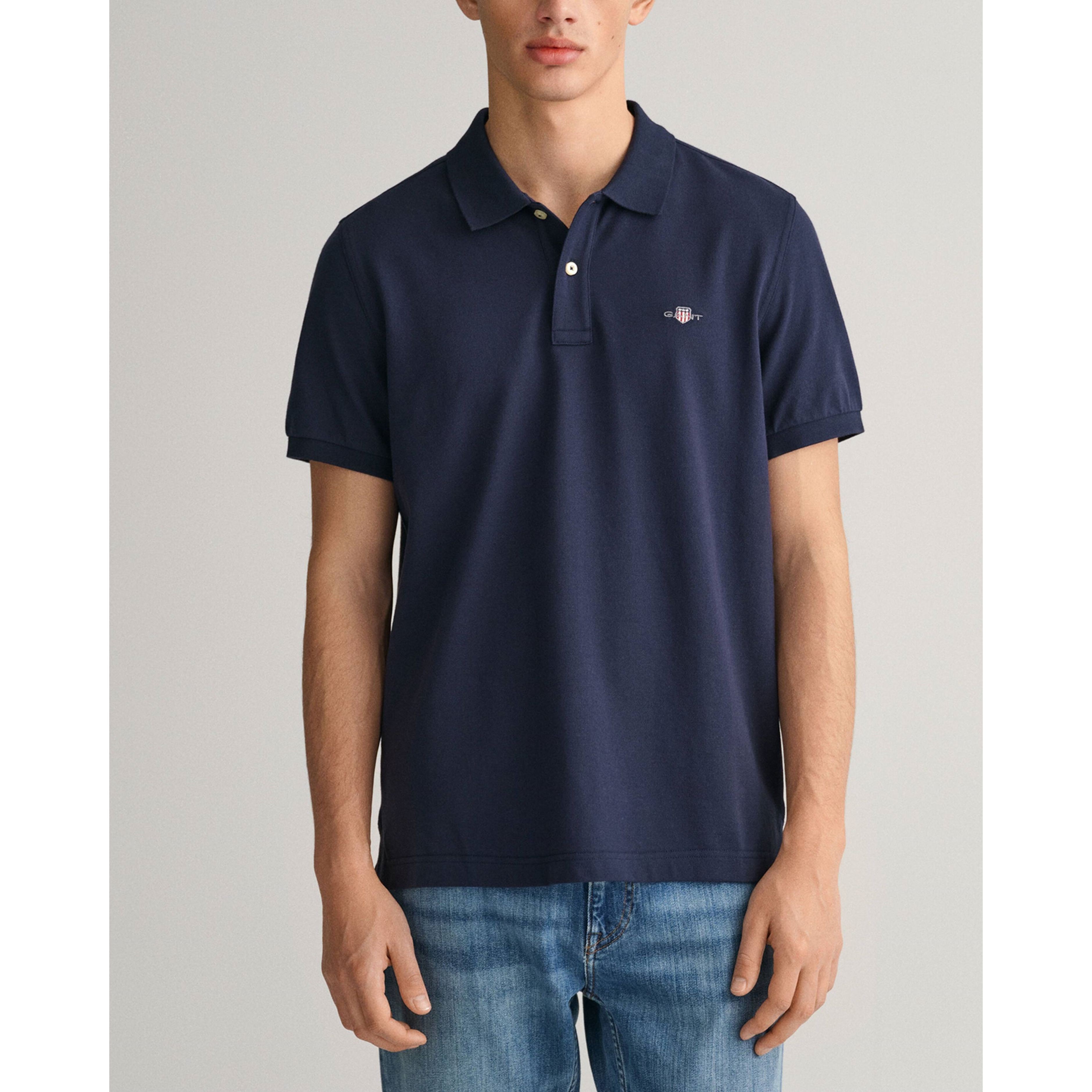 GANT Polo marškiniai trumpos rank. vyrams, Mėlyna 2