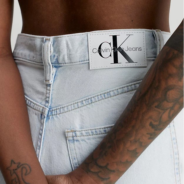 CALVIN KLEIN JEANS Tiesūs džinsai -moterims, Mėlyna, High rise relaxed 4