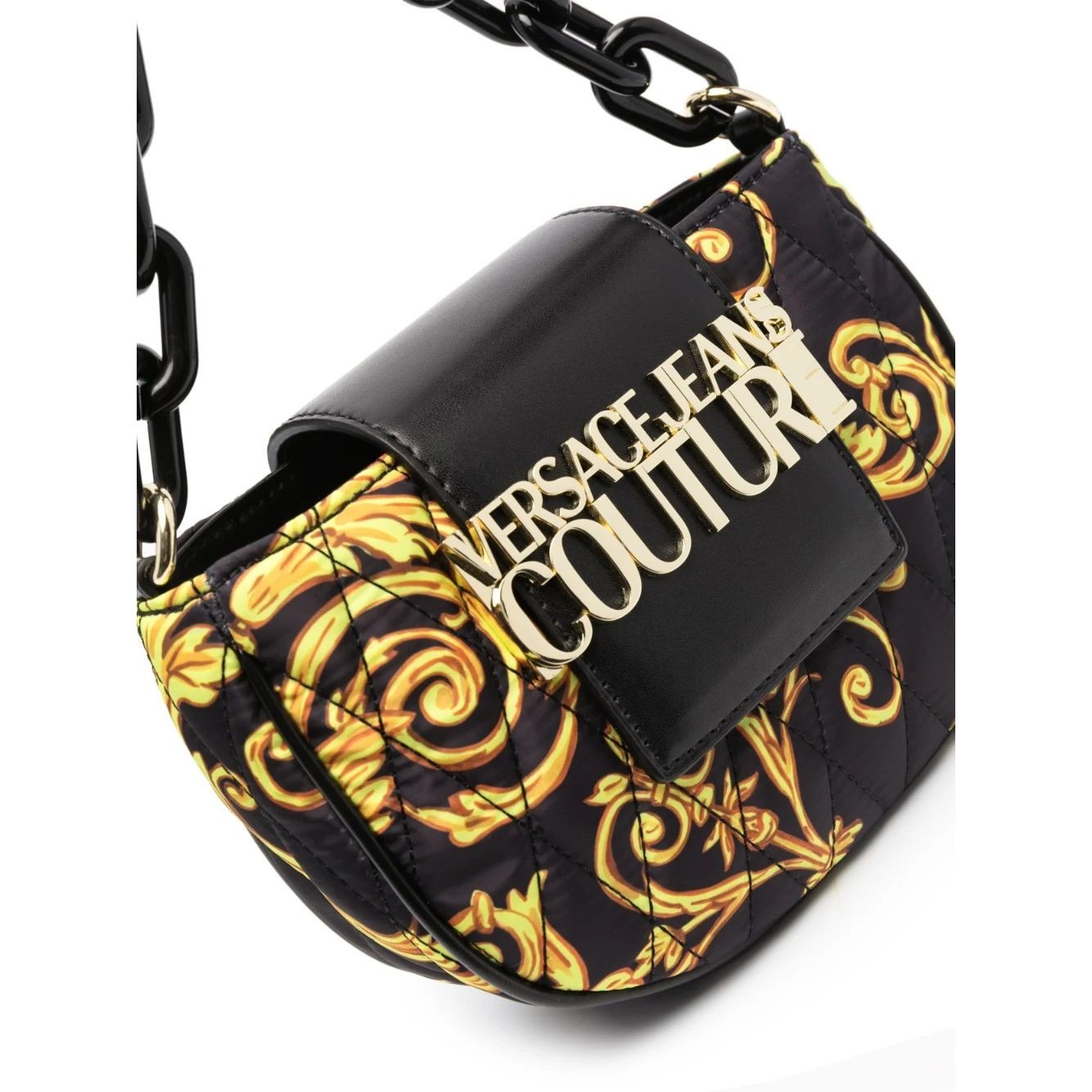 VERSACE JEANS CUTURE Rankinė - moterims, BLACK/GOLD, Range b - logo loop handbag 3