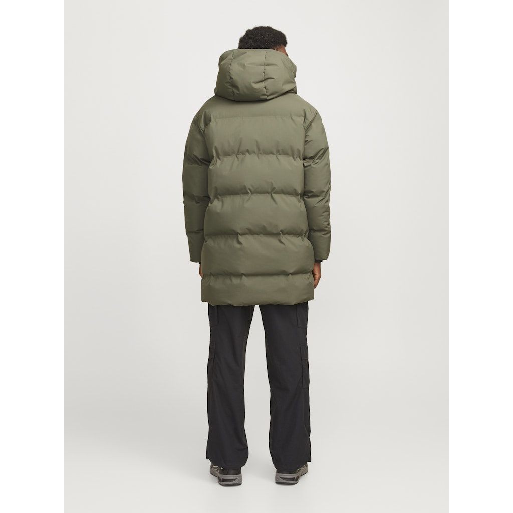 JACK & JONES Pūkinis paltas vyrams, Chaki, Alpha long puffer 5