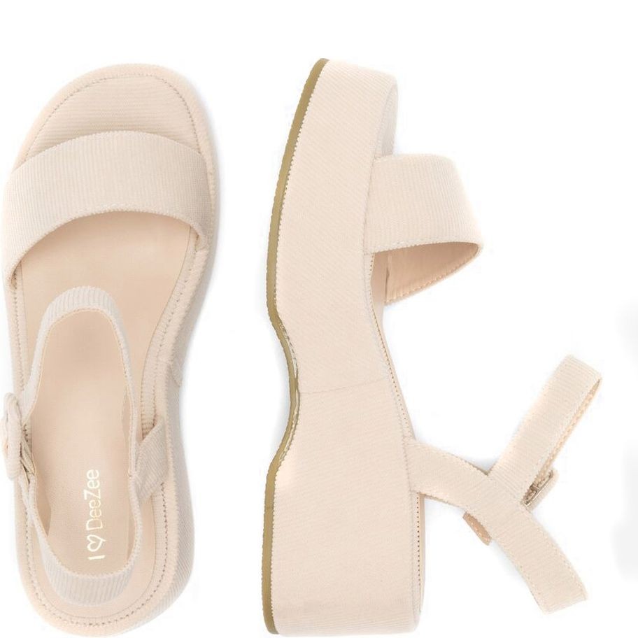 DEEZEE Basutės moterims, Smėlio, SANDALS 3