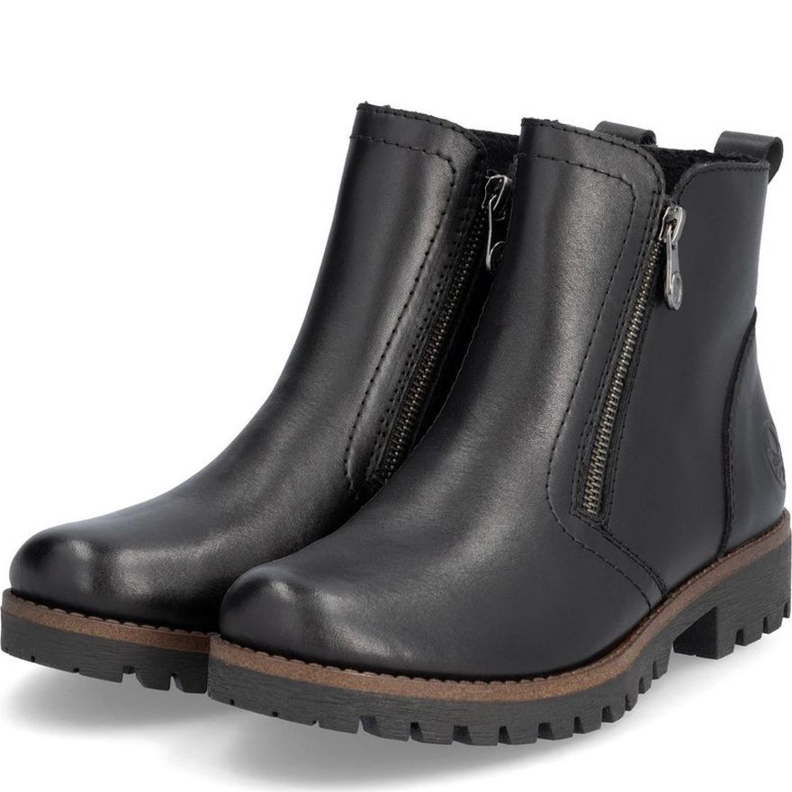 RIEKER Aulinukai moterims, Juoda, Ladies mid height boots 1