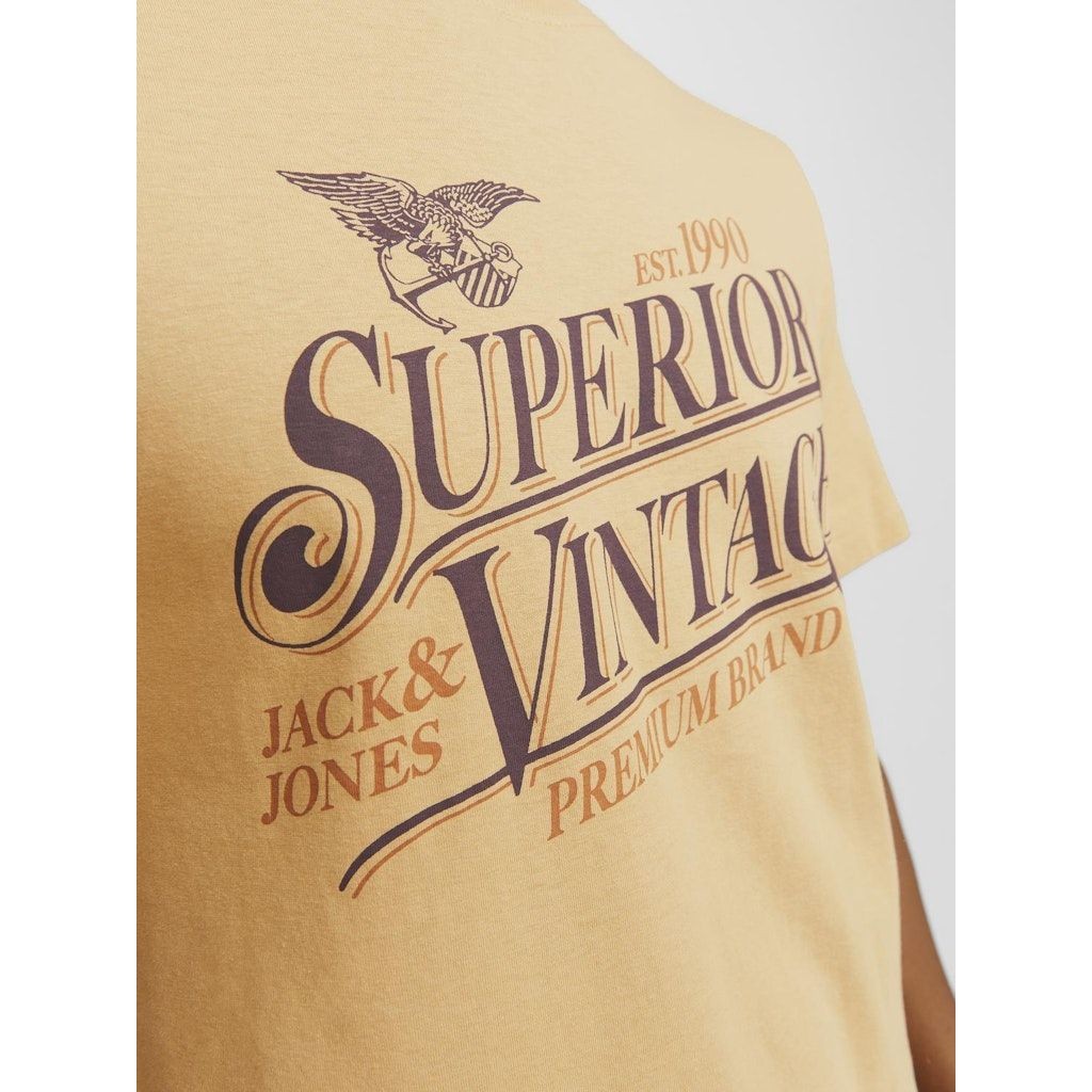 JACK & JONES Marškinėliai vyrams, Smėlio, JPRSTAR TEE SS CREW 6