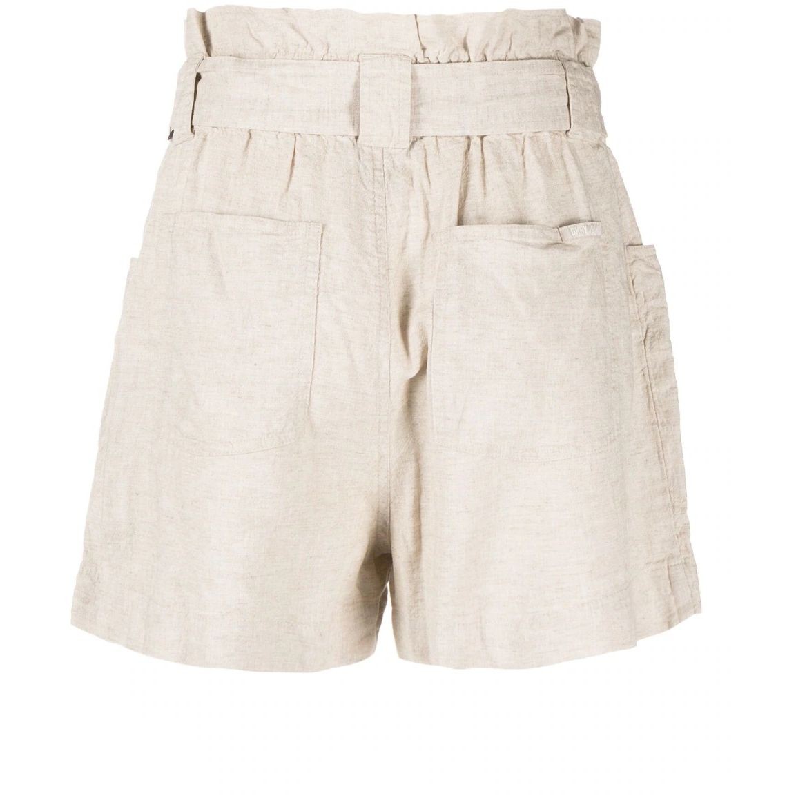 DKNY Šortai moterims, Kūno, Paperbag waist linen shorts 2