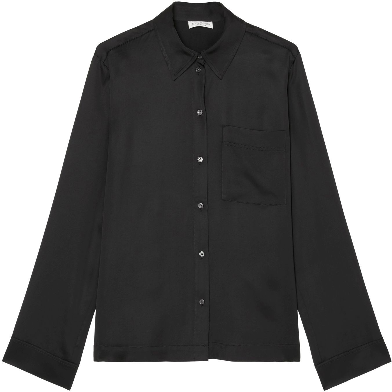 MARC O'POLO Marškiniai ilgomis rankovėmis moterims, Juoda 1