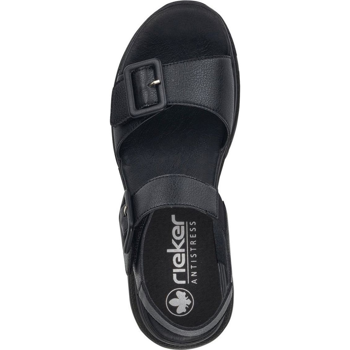 RIEKER Basutės moterims, Juoda, SANDALS 5