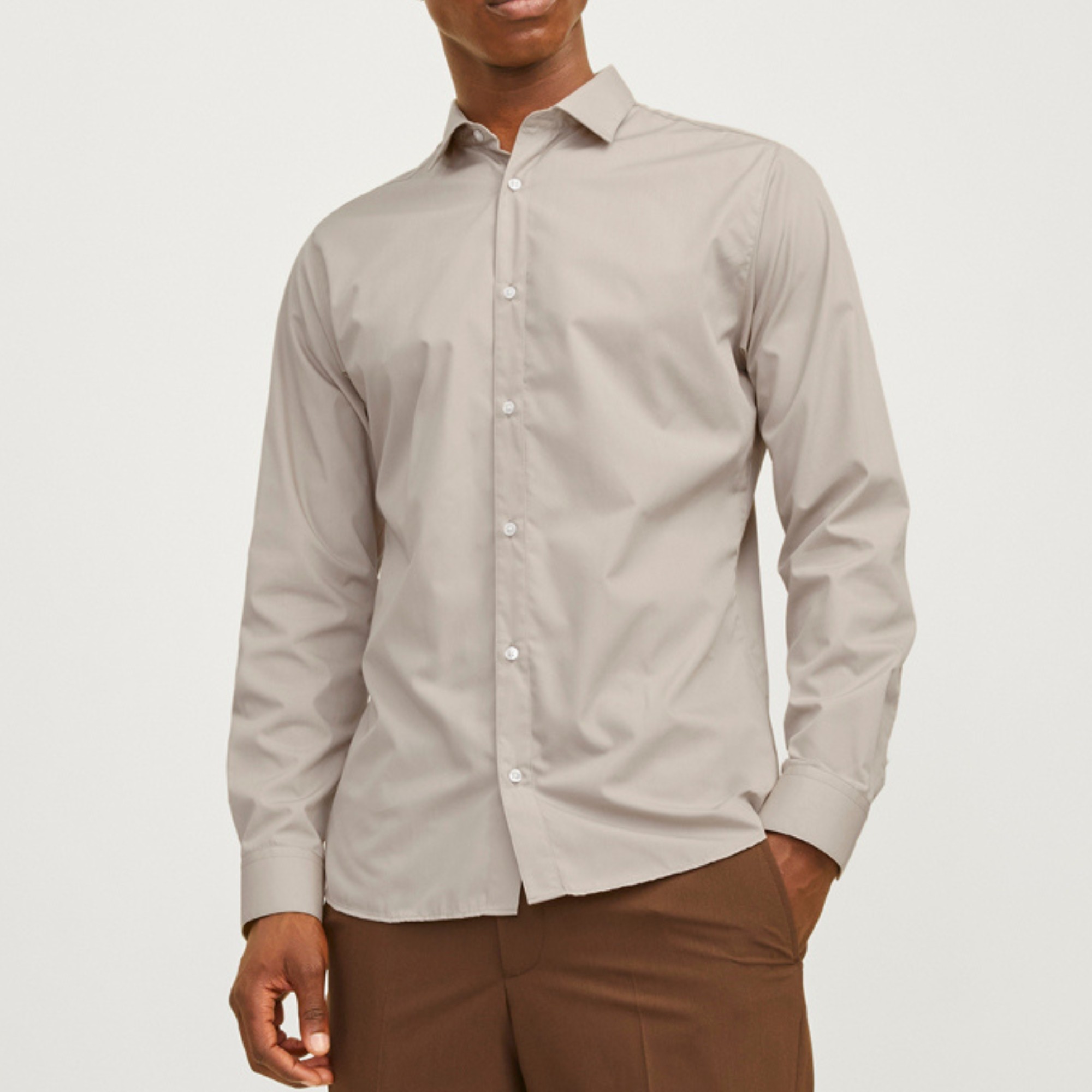 JACK & JONES Marškiniai vyrams, Smėlio, Joe shirt 2