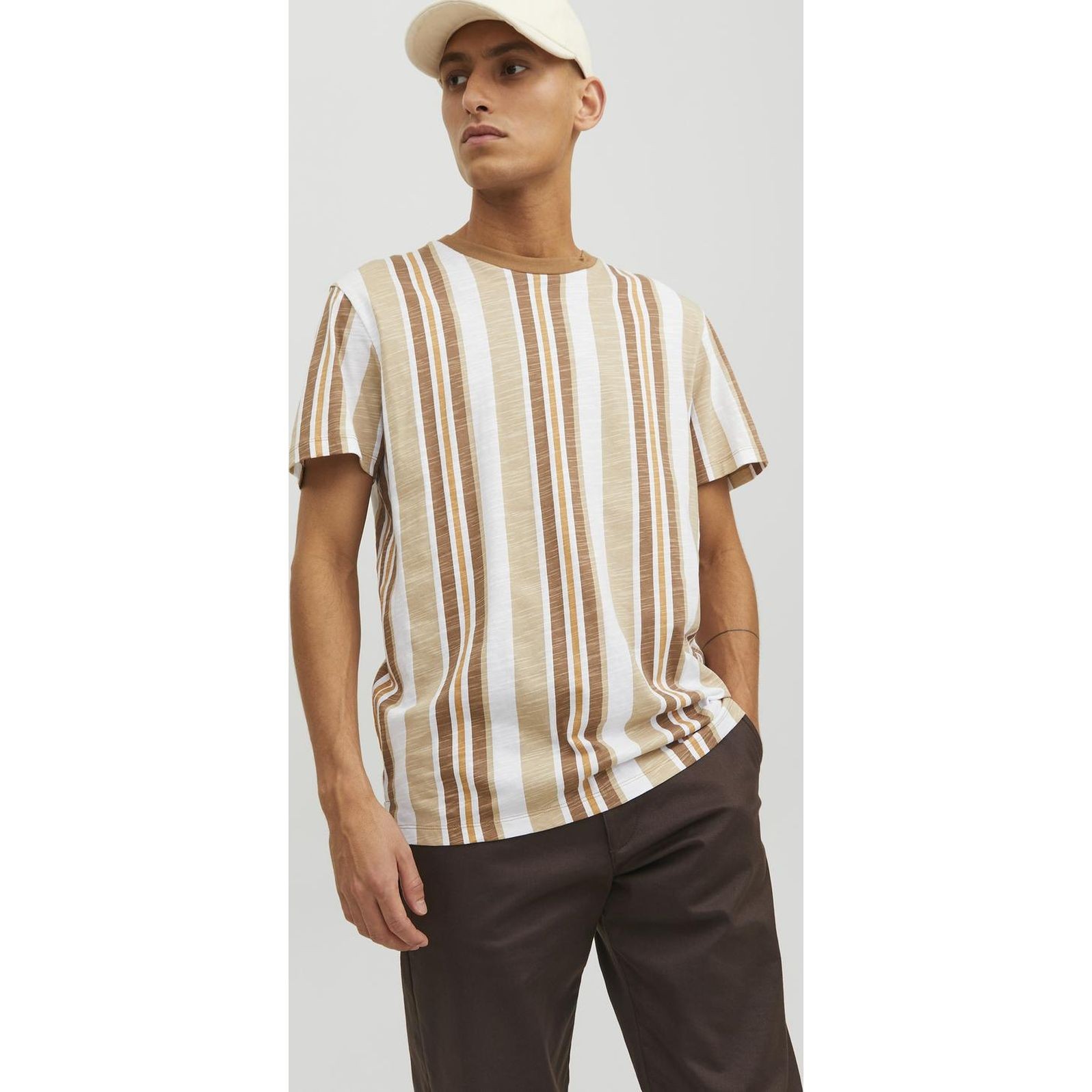 JACK & JONES Marškinėliai vyrams, Smėlio, JPRBLATROPIC AO 3