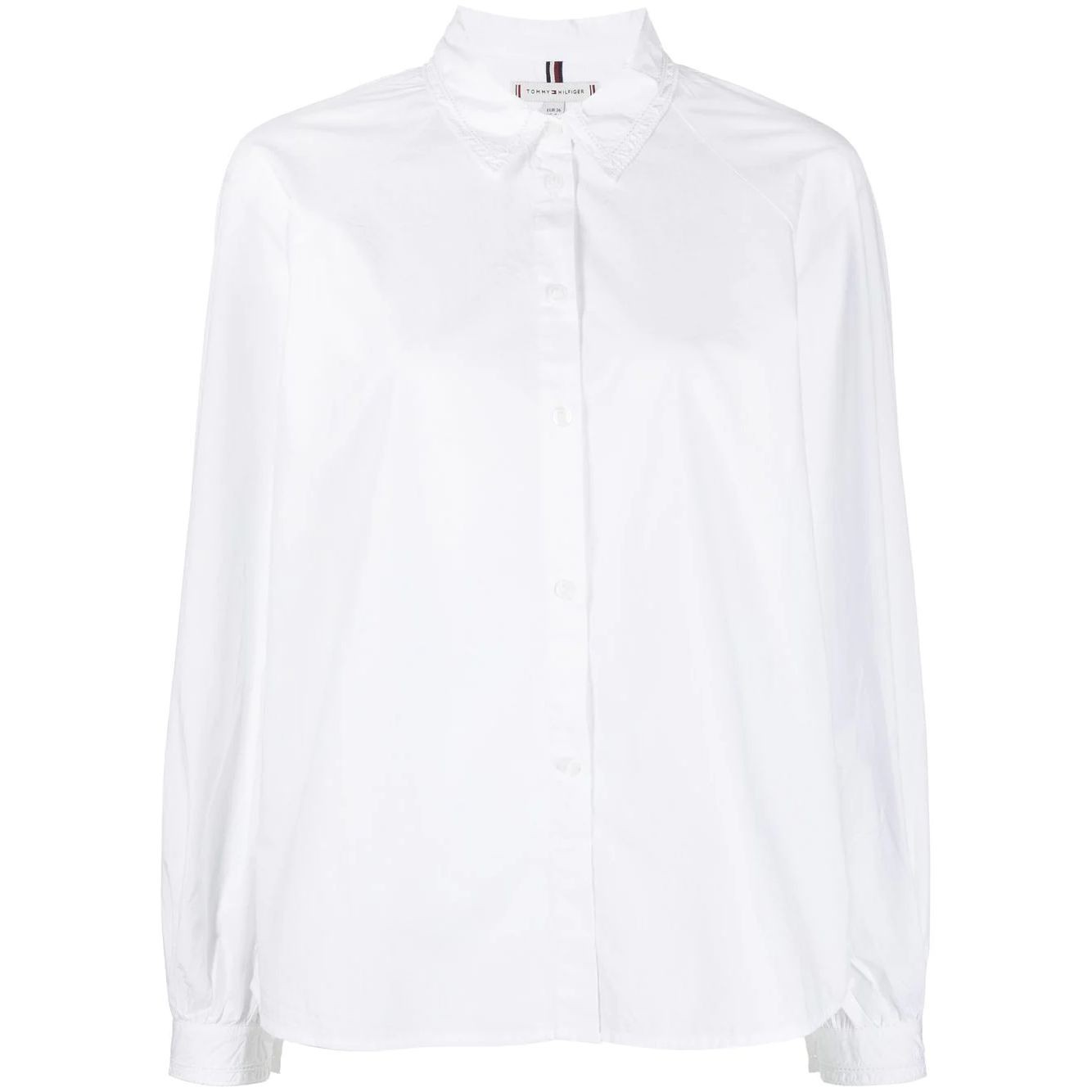 TOMMY HILFIGER Marškiniai ilgomis rankovėmis moterims, Balta, Org cotton solid raglan shirt 1
