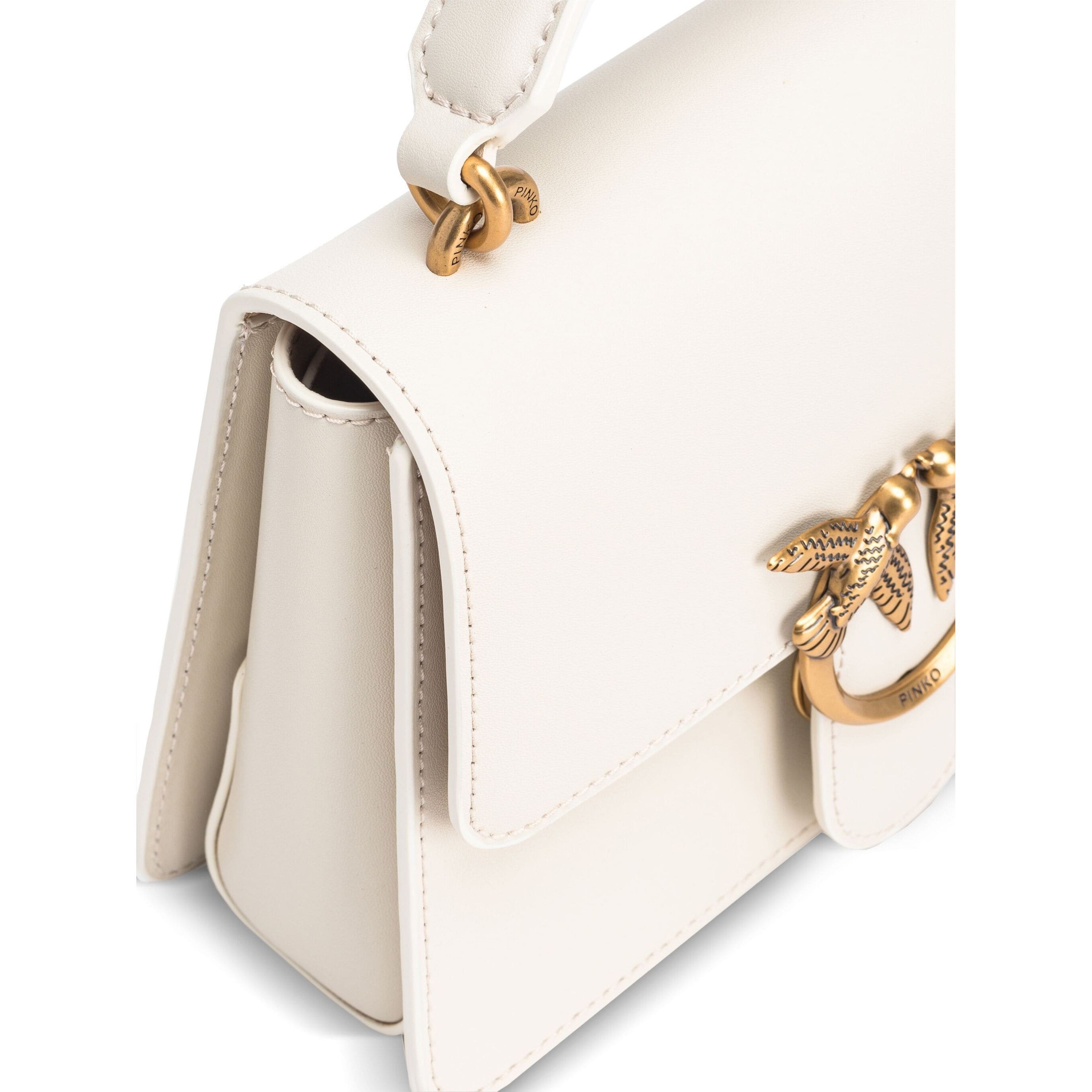 PINKO Pirkinių krepšys moterims, Balta, Small love tote bag 3