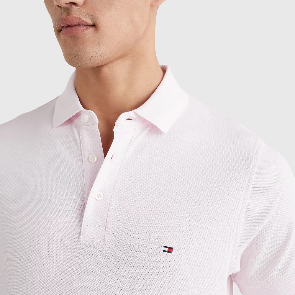 TOMMY HILFIGER Polo marškiniai trumpos rank. vyrams, Rožinė, 1985 slim polo 3