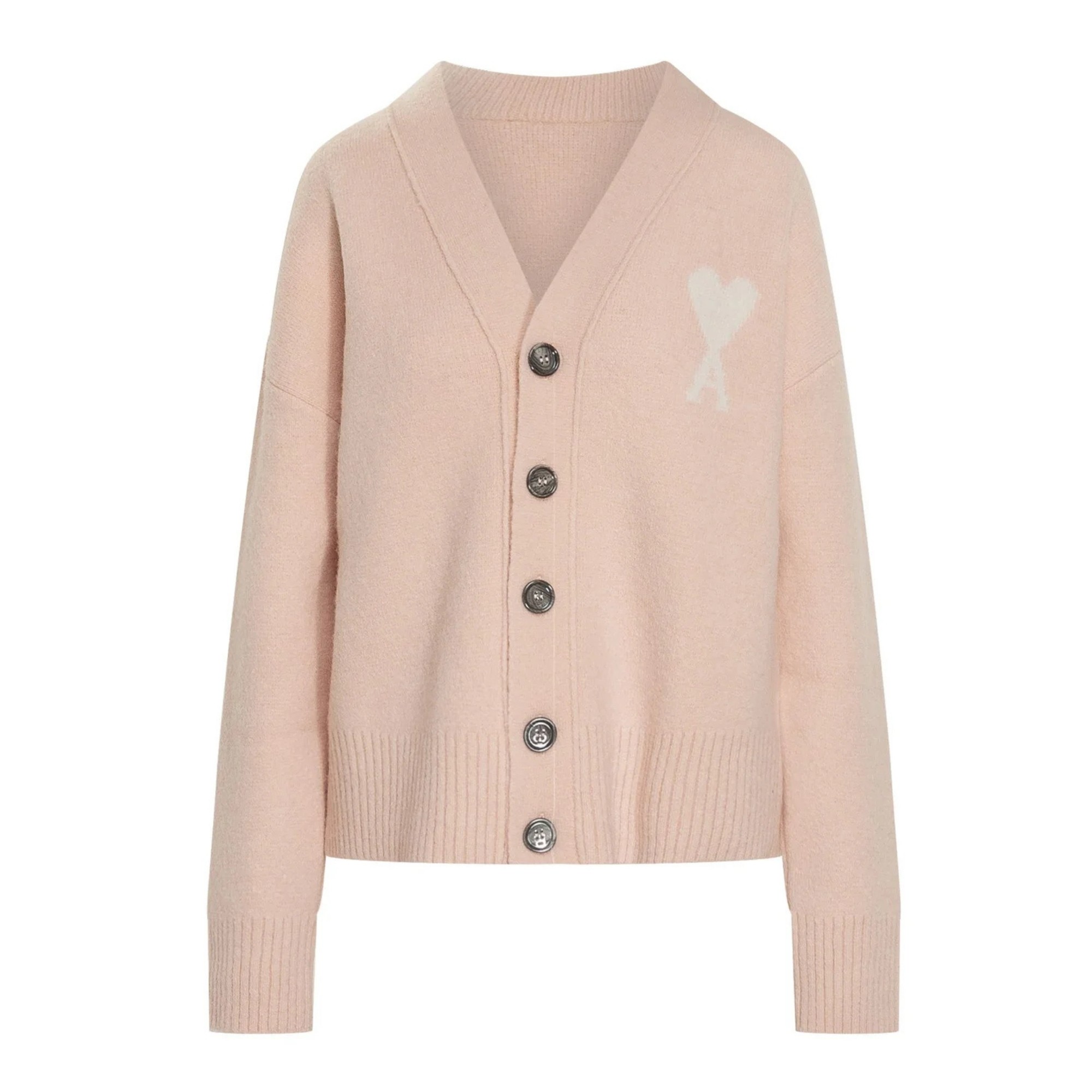 AMI PARIS Kardiganas, Smėlio, Ami de coeur cardigan 1