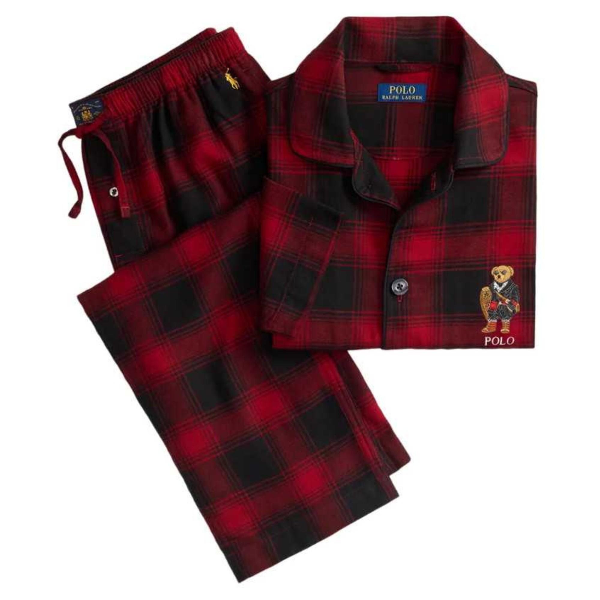 POLO RALPH LAUREN Rinkinys vyrams, Raudona, L/s pj set sleep set