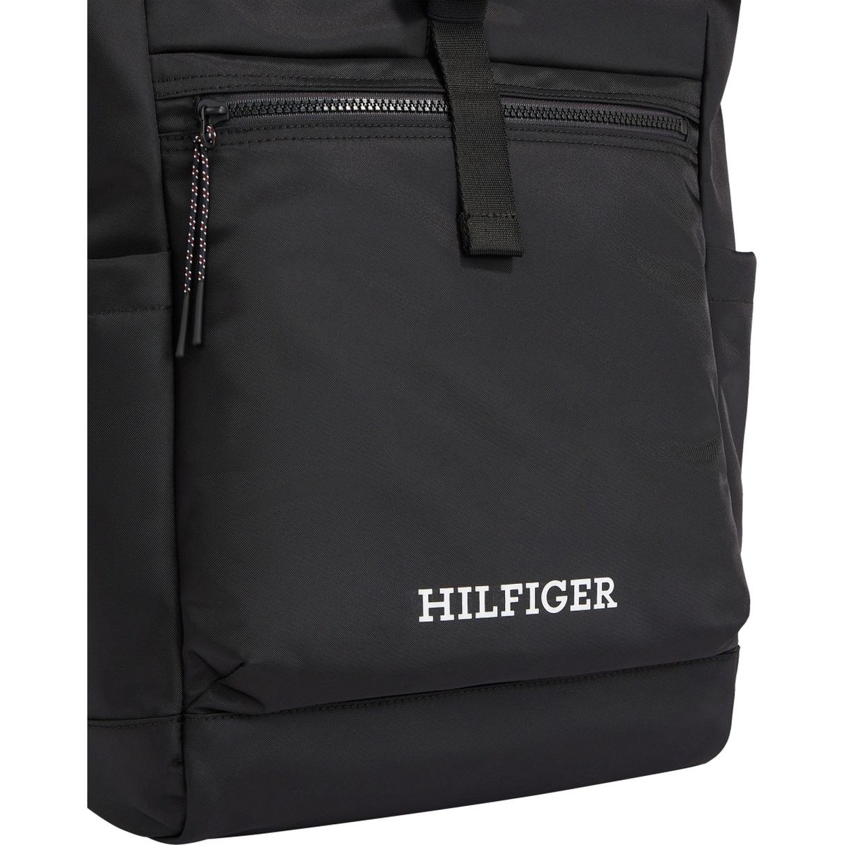 TOMMY HILFIGER Kuprinė vyrams, Juoda, Monotype rolltop backpack 3