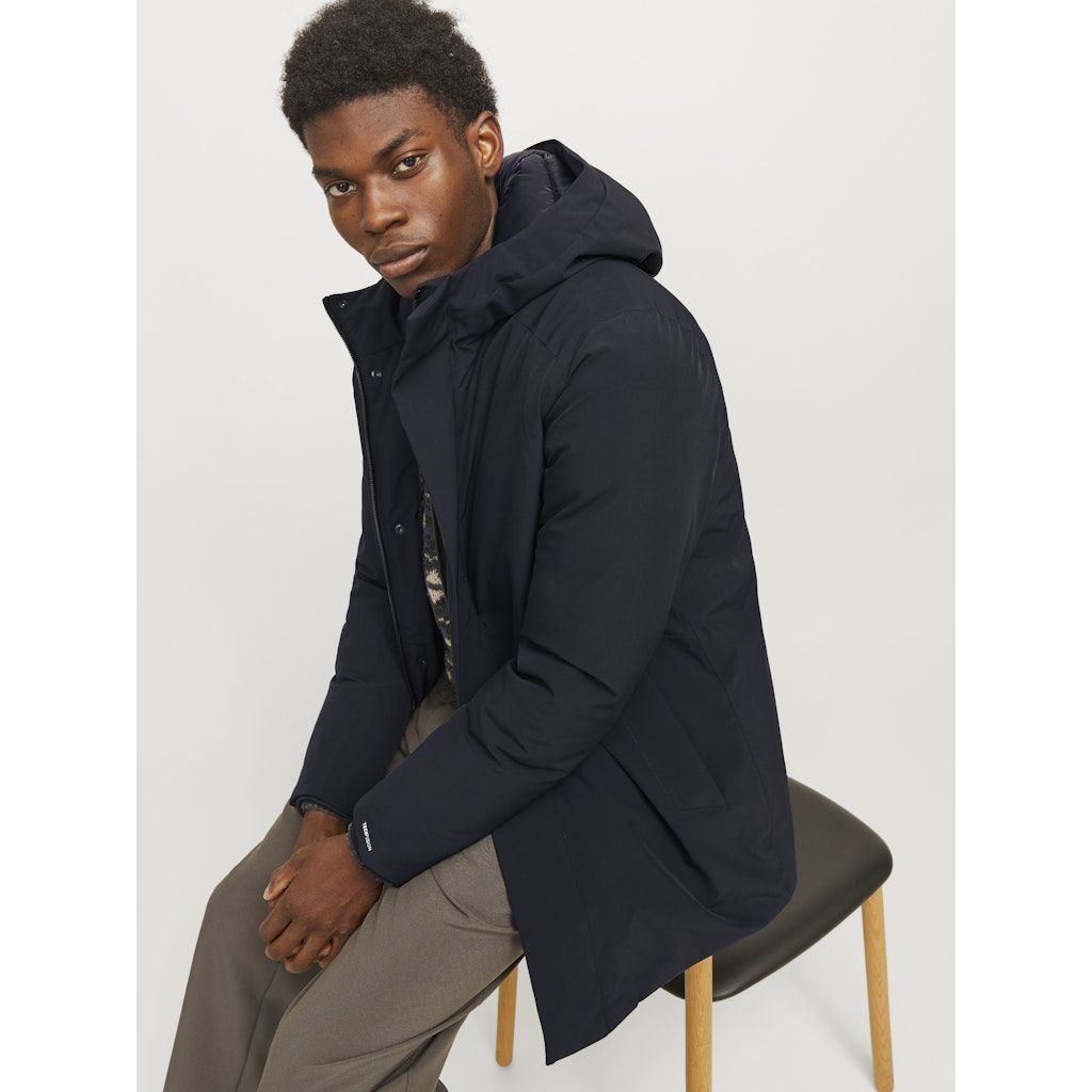 JACK & JONES Pūkinis paltas vyrams, Mėlyna, Keen parka 5