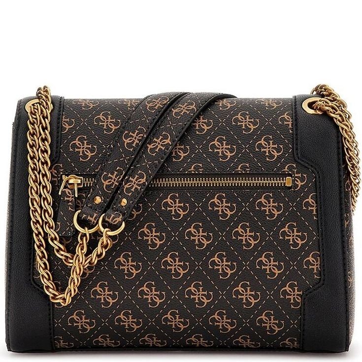 GUESS Rankinė per petį moterims, BROWN LOGO, AJIONA TRPL COMPTMT CROSSBODY 2