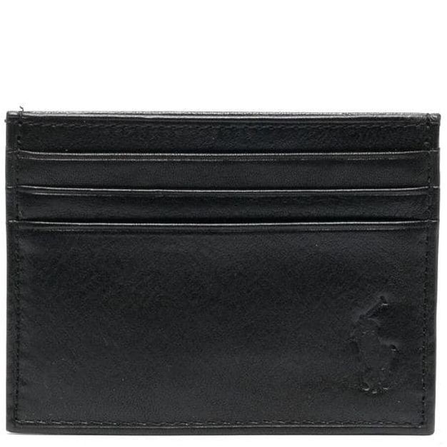 POLO RALPH LAUREN Piniginė vyrams, Juoda, Small card case 2