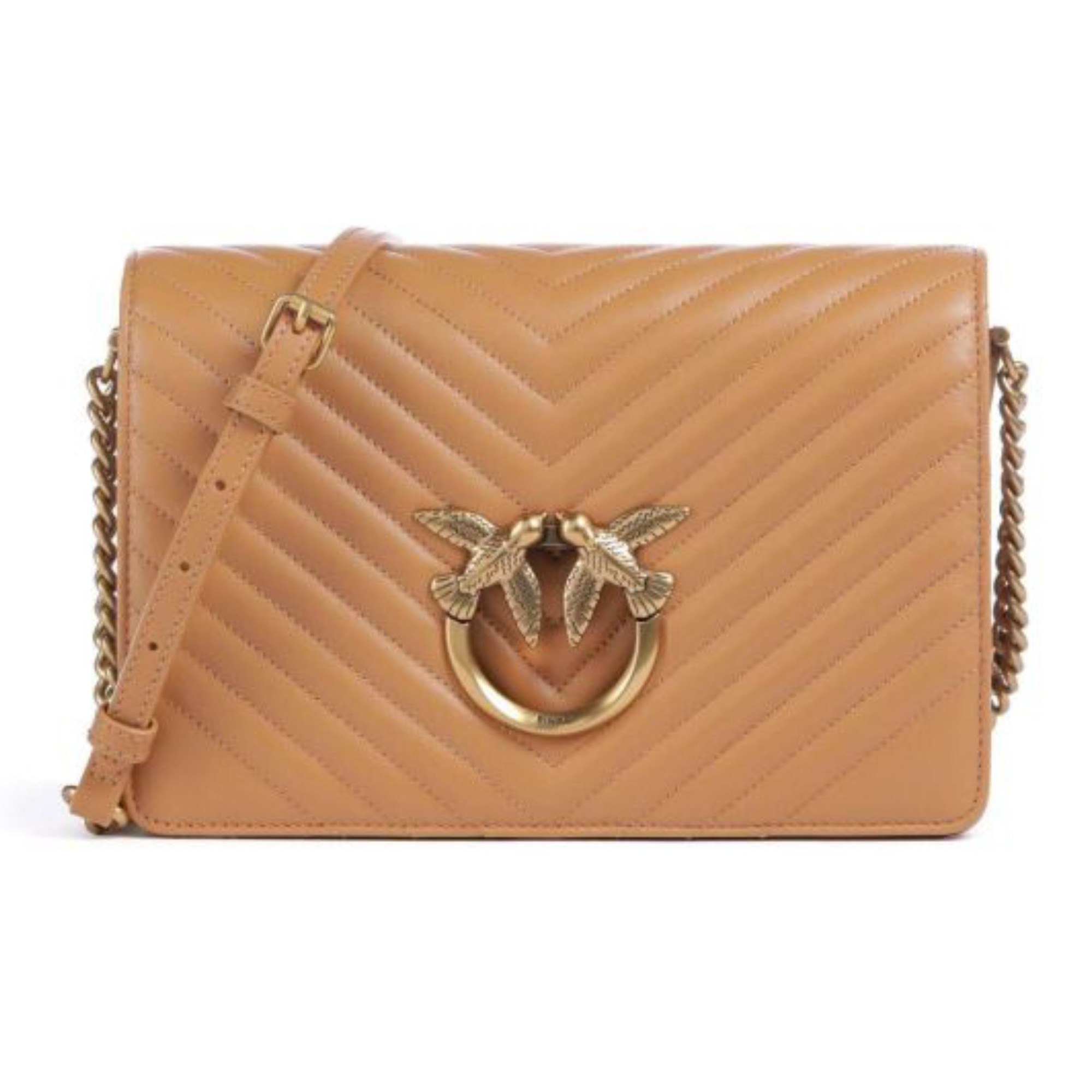 PINKO Rankinė per petį moterims, Ruda, Love classic shoulder bag 1
