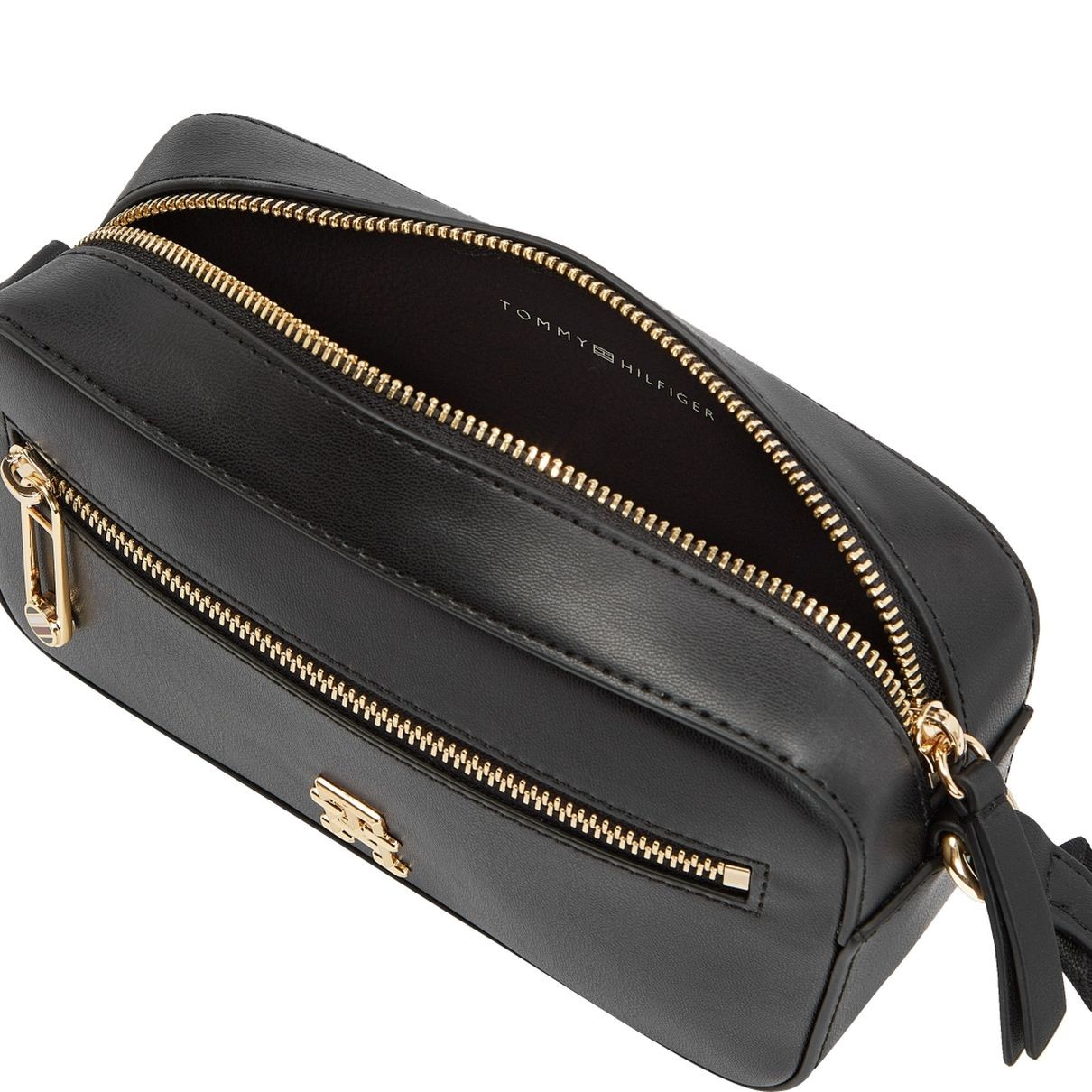 TOMMY HILFIGER Rankinė per petį moterims, Juoda, Iconic camera bag 4