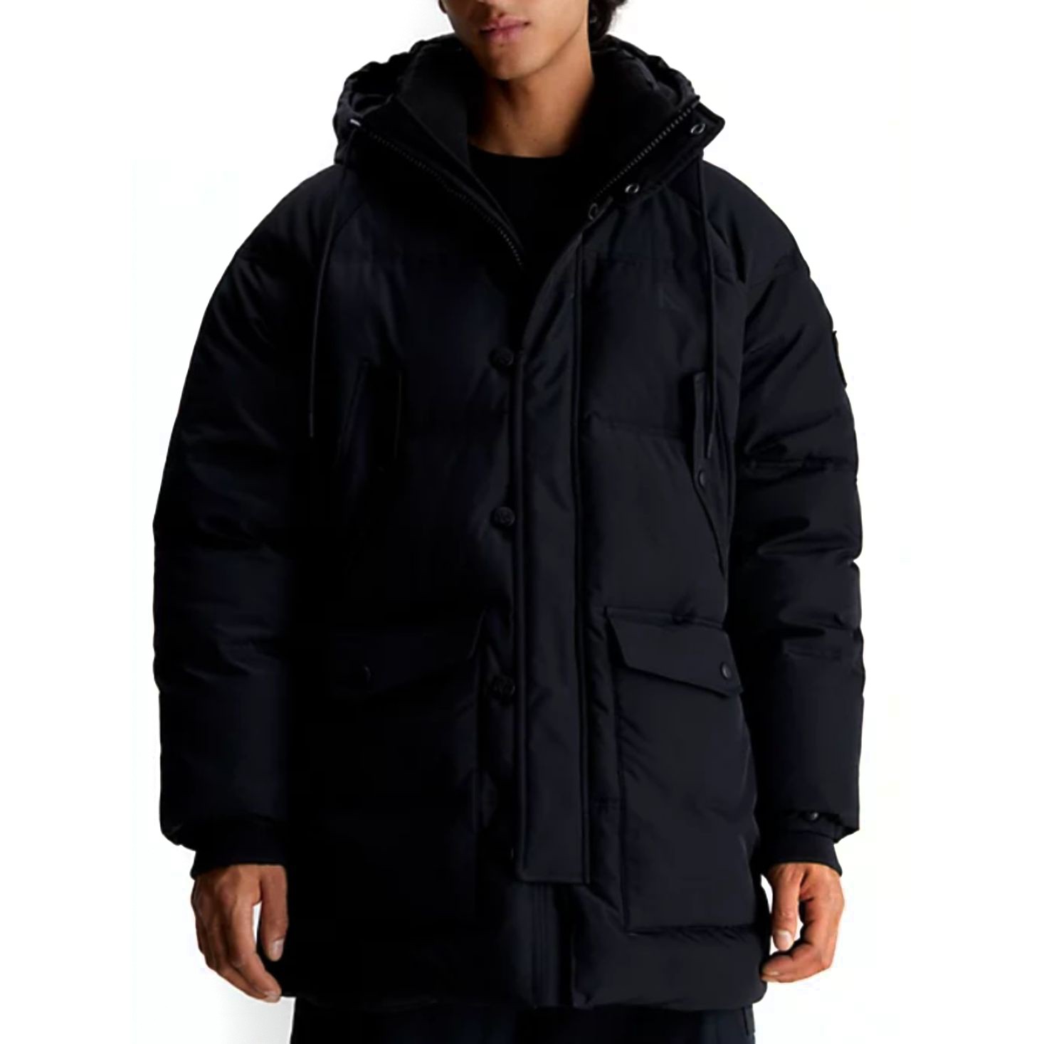 CALVIN KLEIN JEANS Pūkinė striukė vyrams, Juoda, Non-down technical parka 2