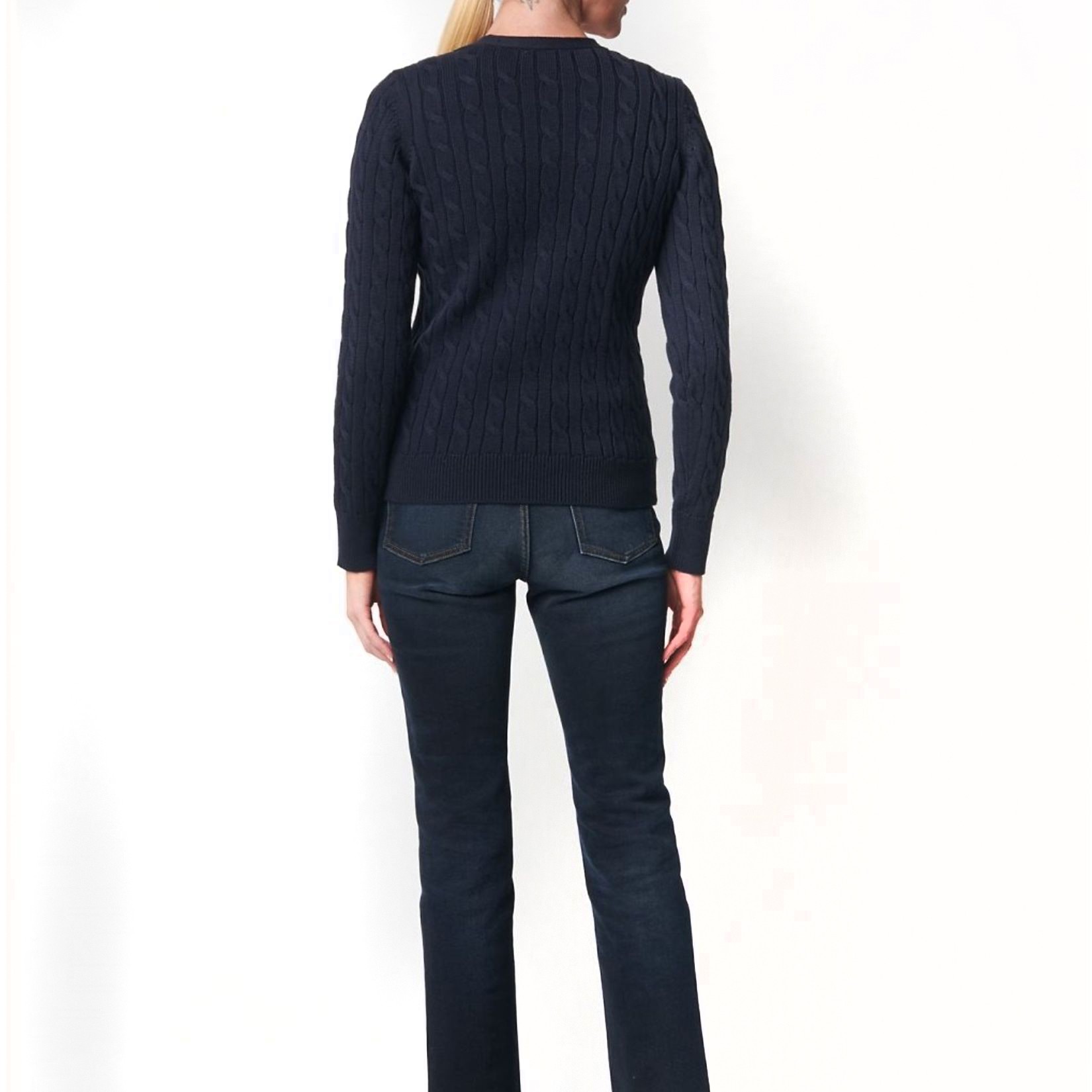 LAUREN RALPH LAUREN Kardiganas moterims, Mėlyna, Katsaj long sleeve cardigan 2