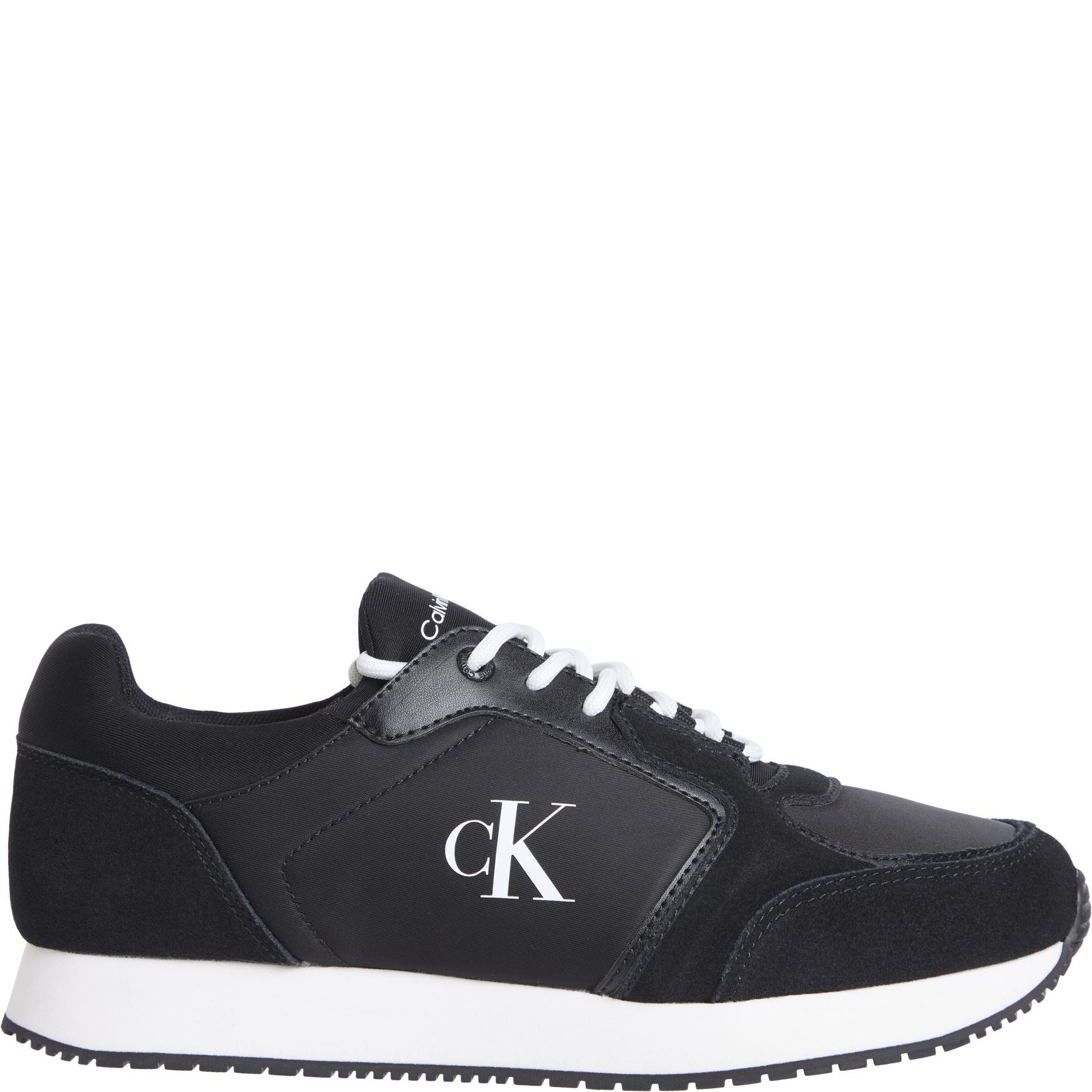 CALVIN KLEIN JEANS Laisvalaikio bateliai vyrams, Juoda, Runner sock laceup leisure 2