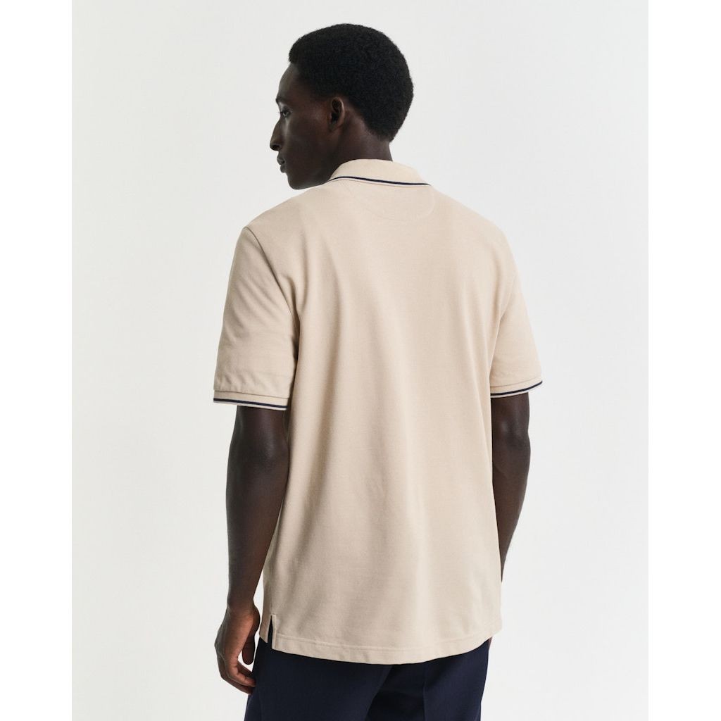 GANT Polo marškiniai trumpos rank. vyrams, Smėlio, Tipping SS pique polo 3