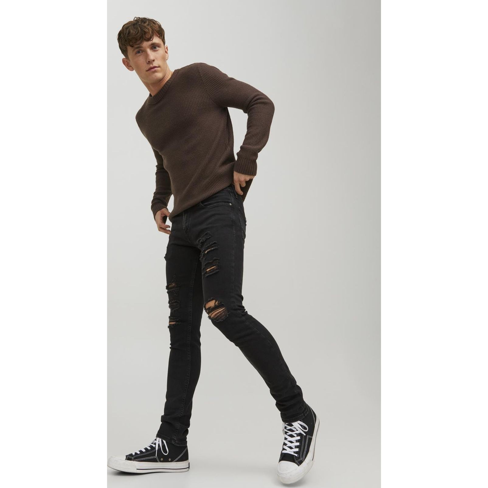 JACK & JONES Aptempti džinsai vyrams, Juoda, JJILIAM JJORIGINAL A 6