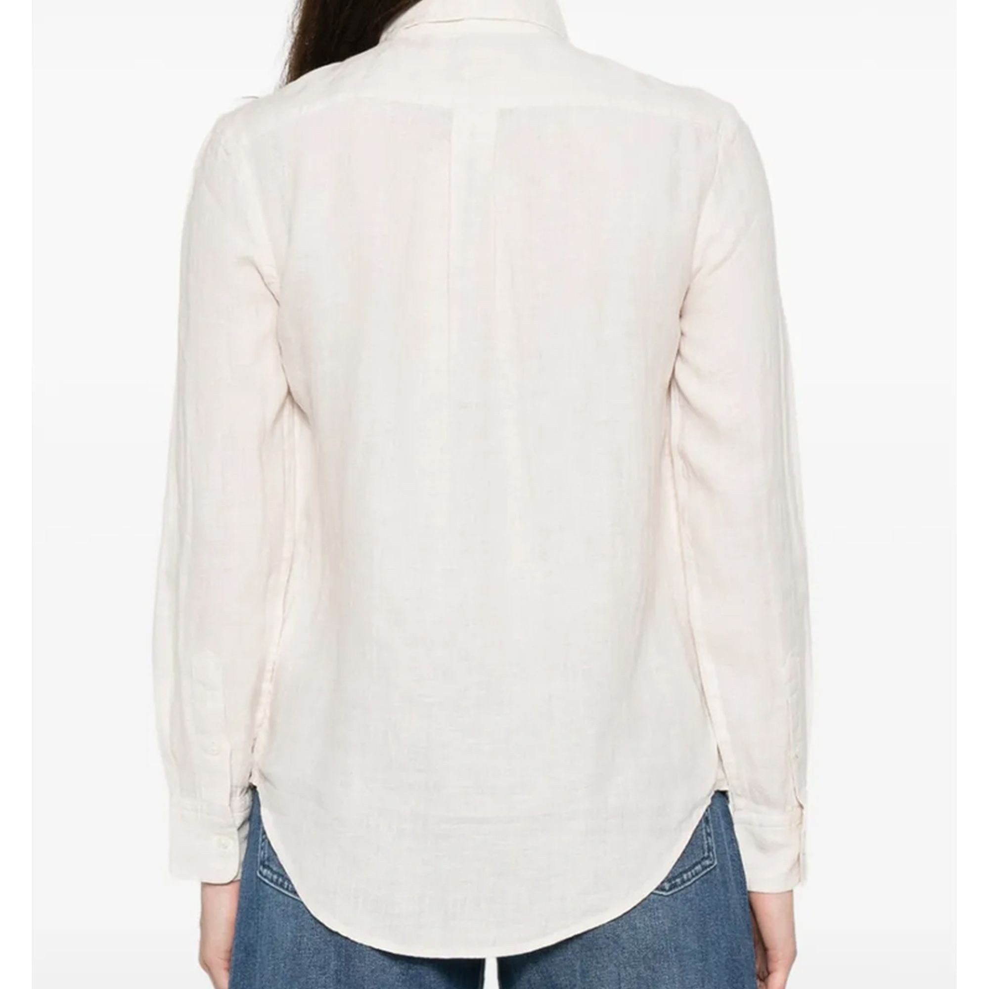 POLO RALPH LAUREN Marškiniai ilgomis rankovėmis moterims, Smėlio, Long sleeve-button front shirt 3