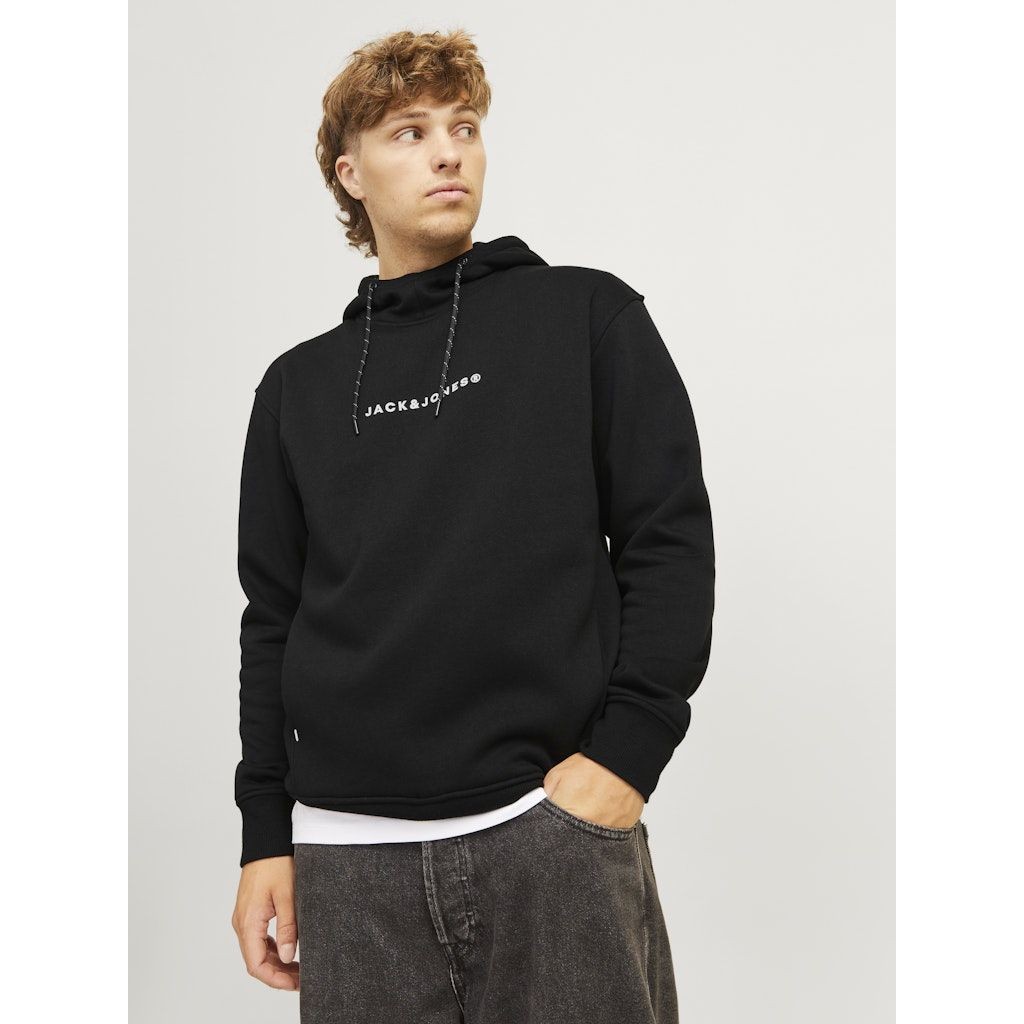 JACK & JONES Džemperis vyrams, Juoda, Tree sweat hood 7