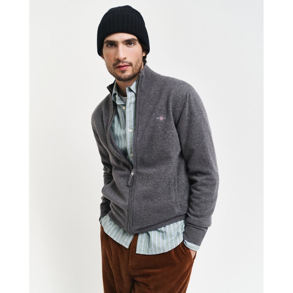 GANT Džemperis vyrams, Pilka, Superfine lambswool jumper 2