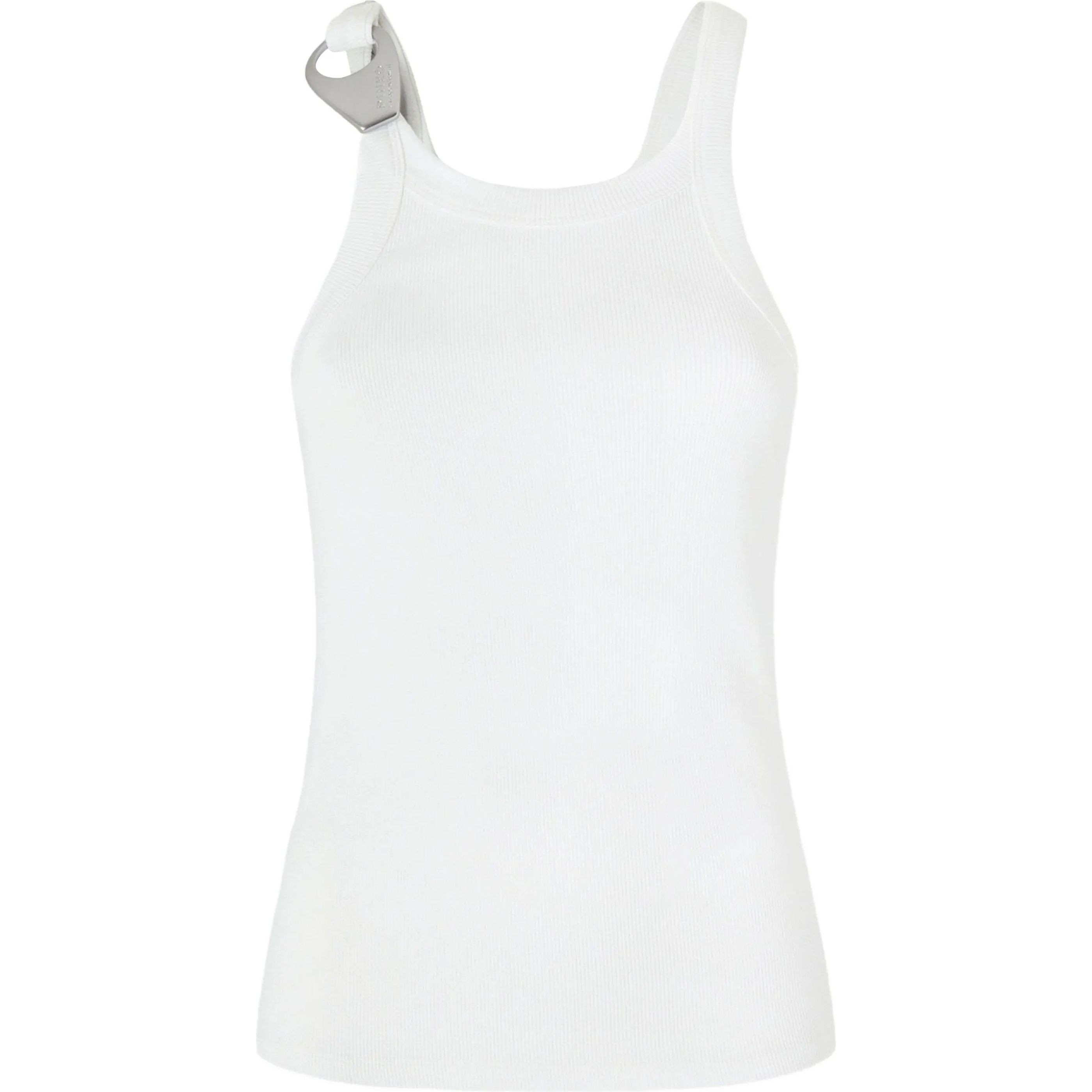 PINKO Marškiniai be rankovių moterims, Balta, Clay tank top 1