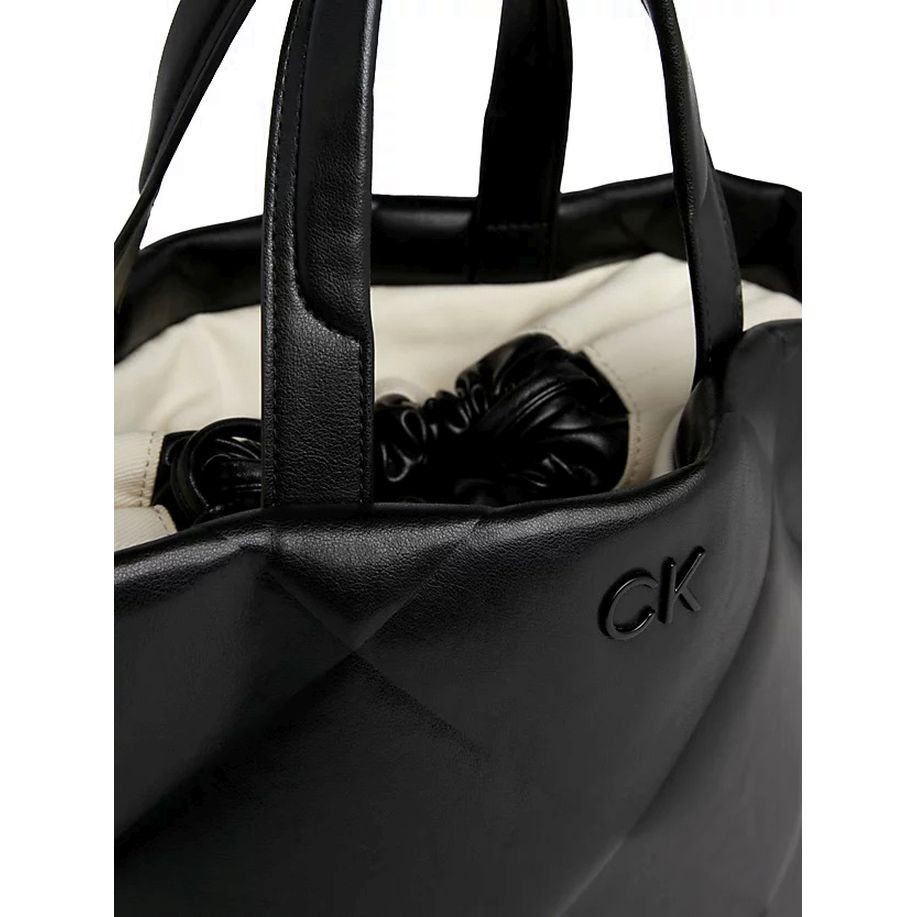 CALVIN KLEIN Pirkinių krepšys moterims, Juoda, Quilt large shopper tote bag 3