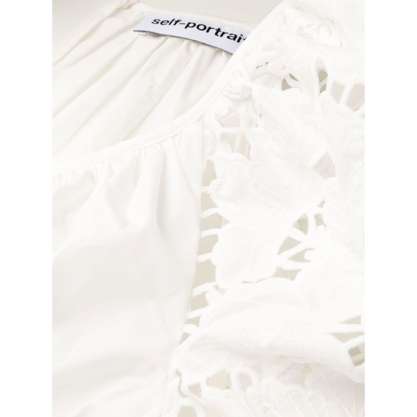 SELF PORTRAIT Midi suknelė moterims, Balta, White cotton lace midi dress 3