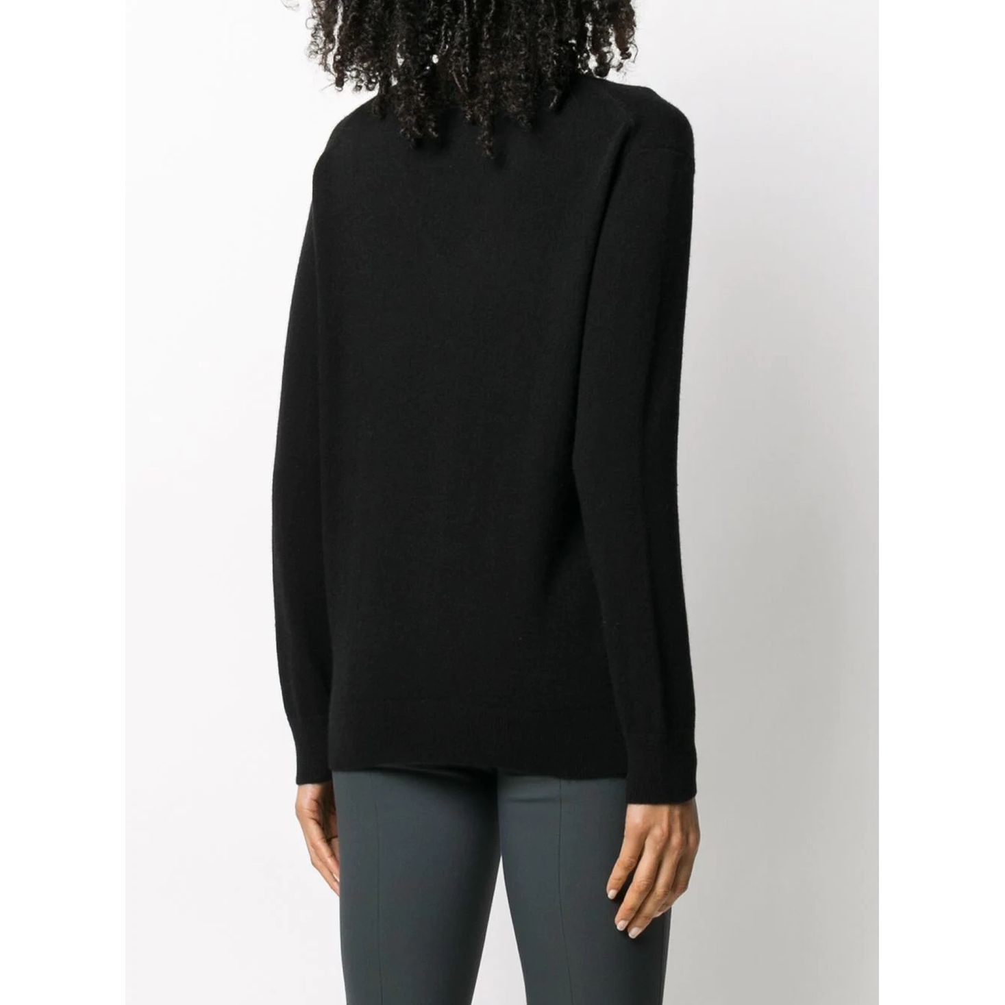 VINCE Megztinis moterims, Juoda, Weekend v-neck sweater 3