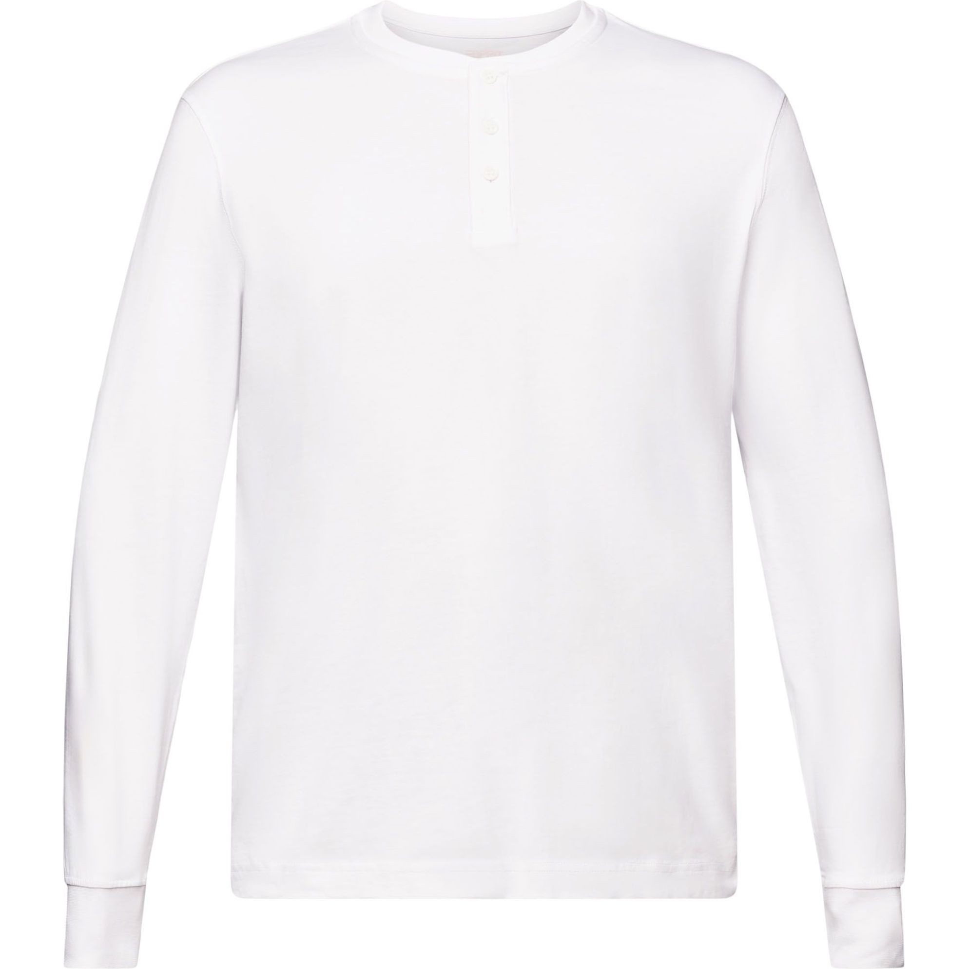 ESPRIT Marškinėliai vyrams, Balta, T-shirts long sleeve 1