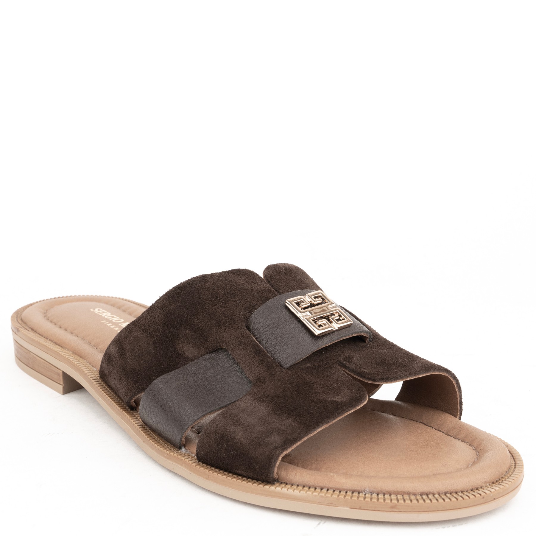 SERGIO MORETTI Šlepetės moterims, Ruda, Slippers 1