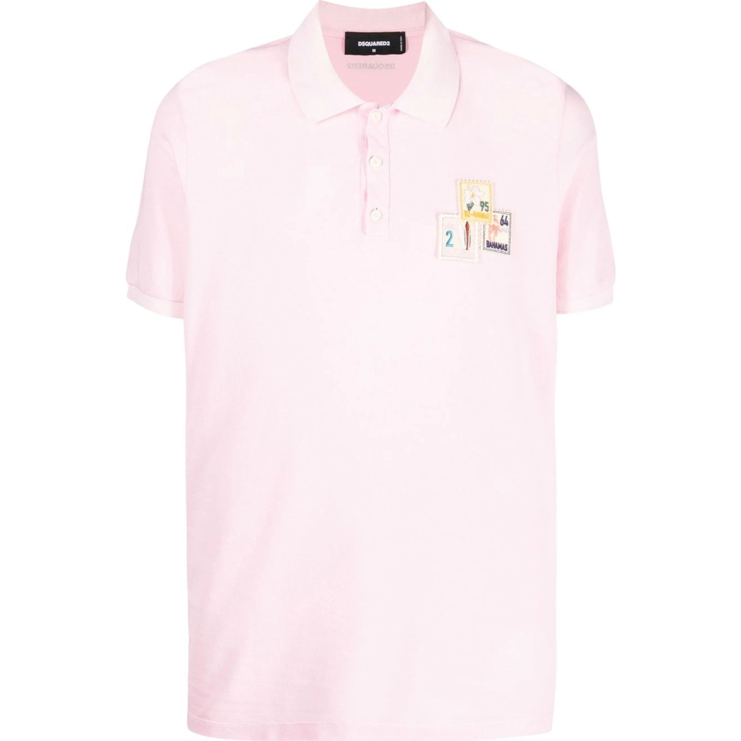 DSQUARED2 Polo marškiniai trumpos rank. vyrams, Rožinė, Polo shirt