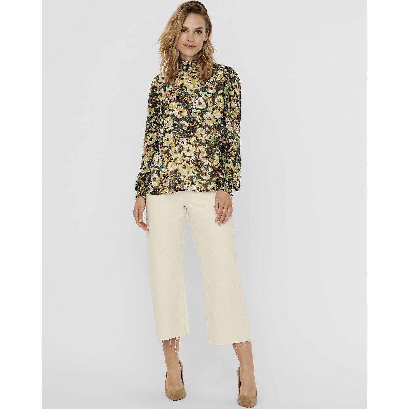 VERO MODA Palaidinės moterims, Geltona, VMNILLA LS HIGHN 5