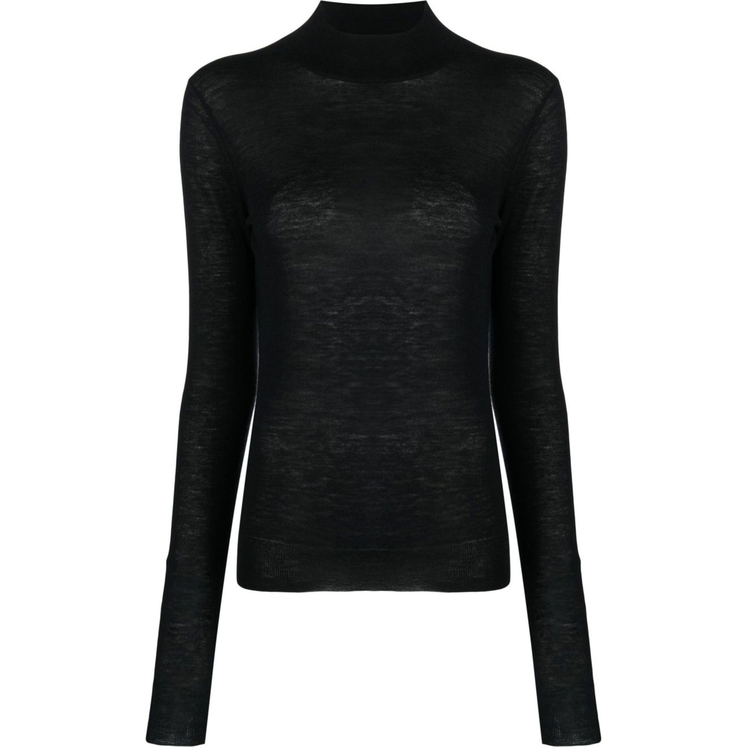 JOSEPH Megztinis su kaklu moterims, Juoda, High nk ls cashair