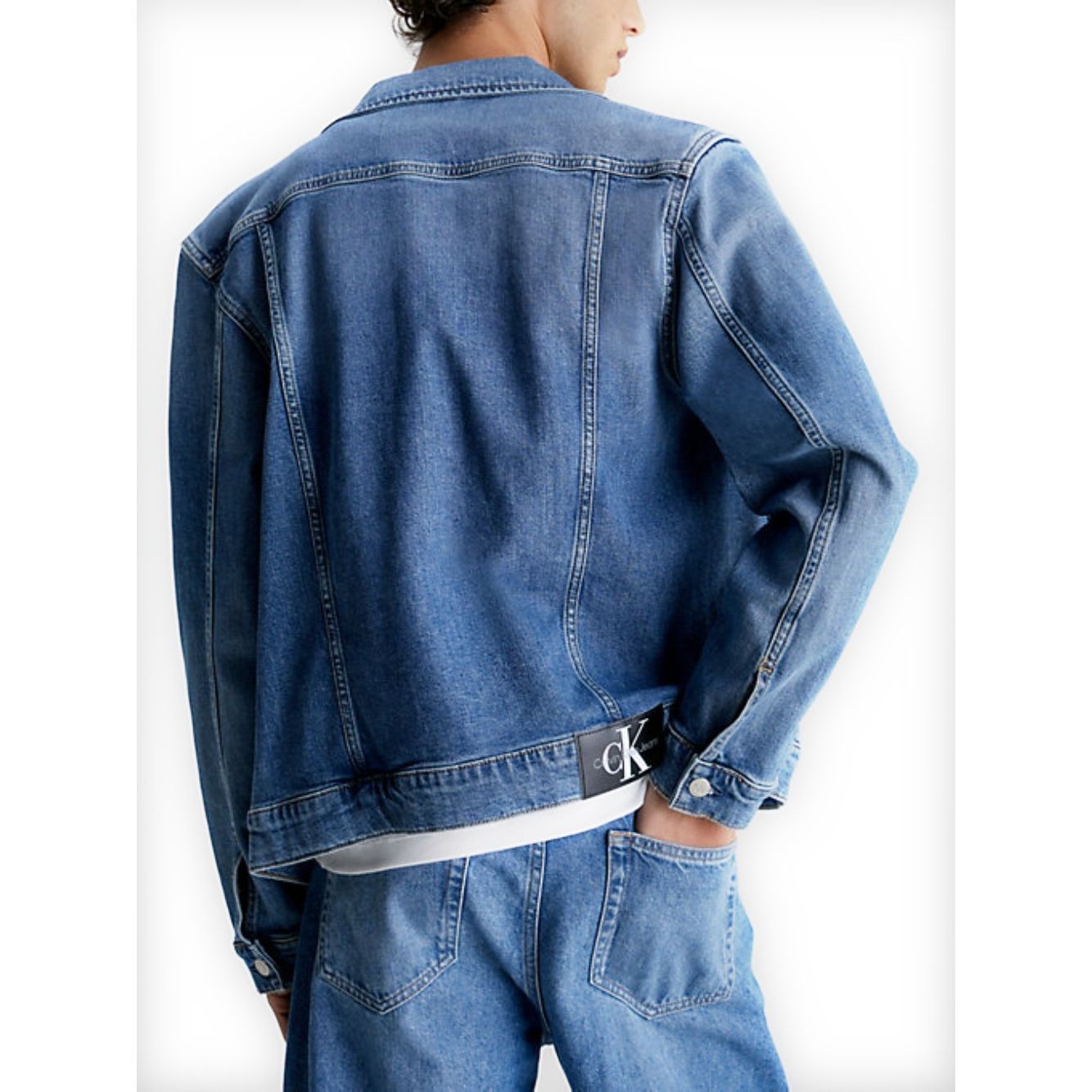 CALVIN KLEIN JEANS Džinsinis švarkas vyrams, Mėlyna, Modern essential denim jacket 3