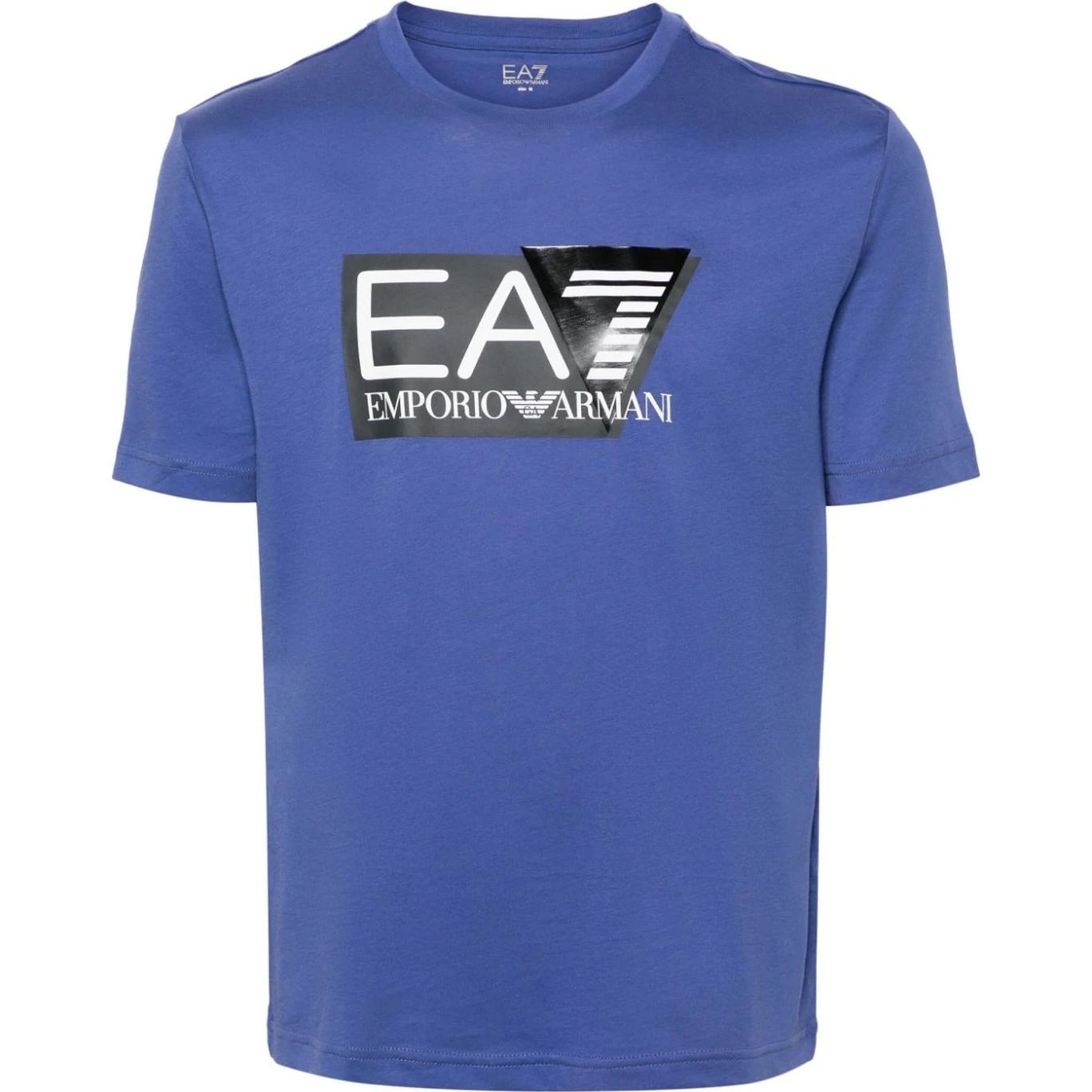 EA7 Marškinėliai trump. rankovėmis vyrams, Mėlyna, Logo print t-shirt