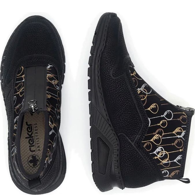RIEKER Laisvalaikio bateliai moterims, Juoda, Ladies short boots 5