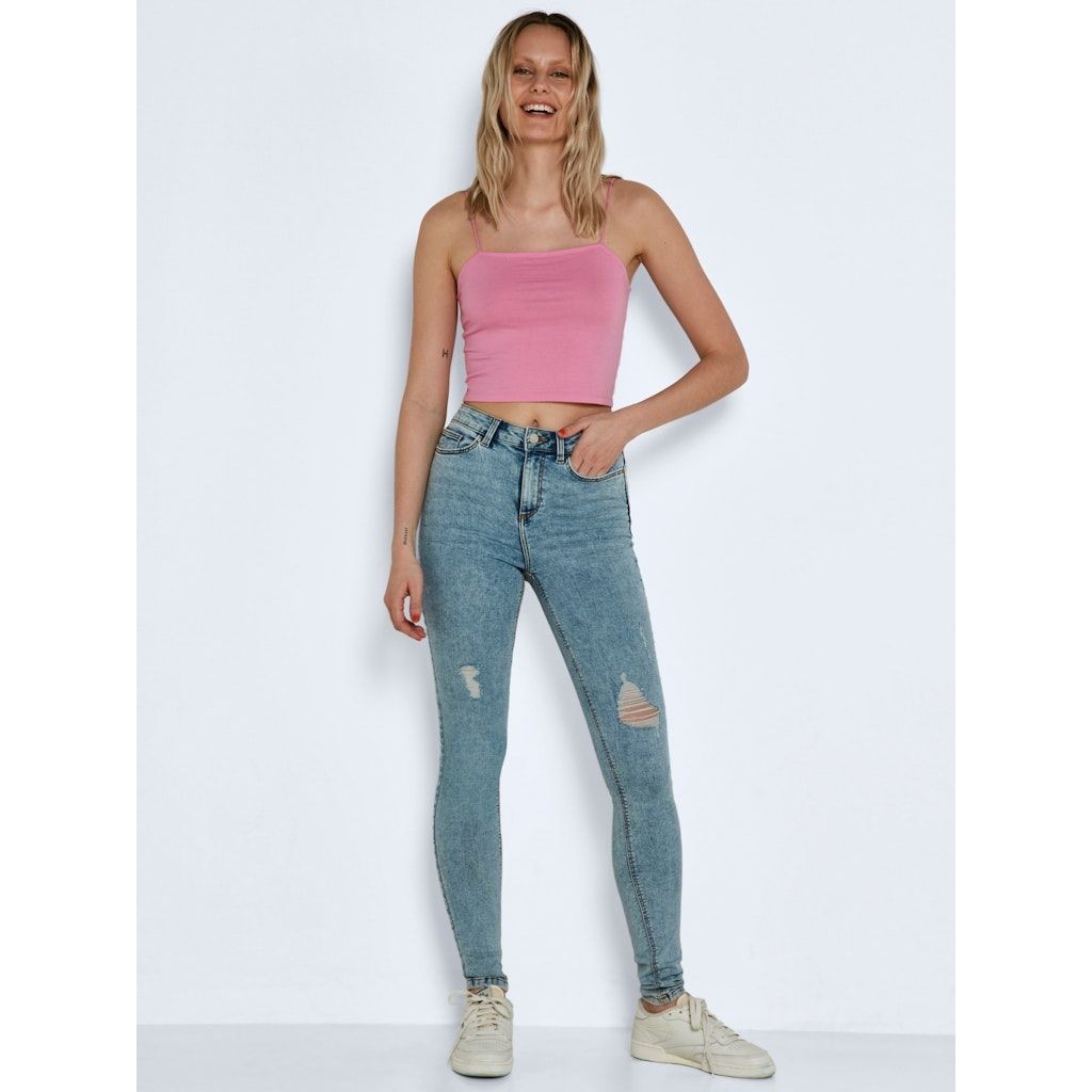 NOISY MAY Tiesūs džinsai moterims, Mėlyna, NMCALLIE HW DESTROY S 7