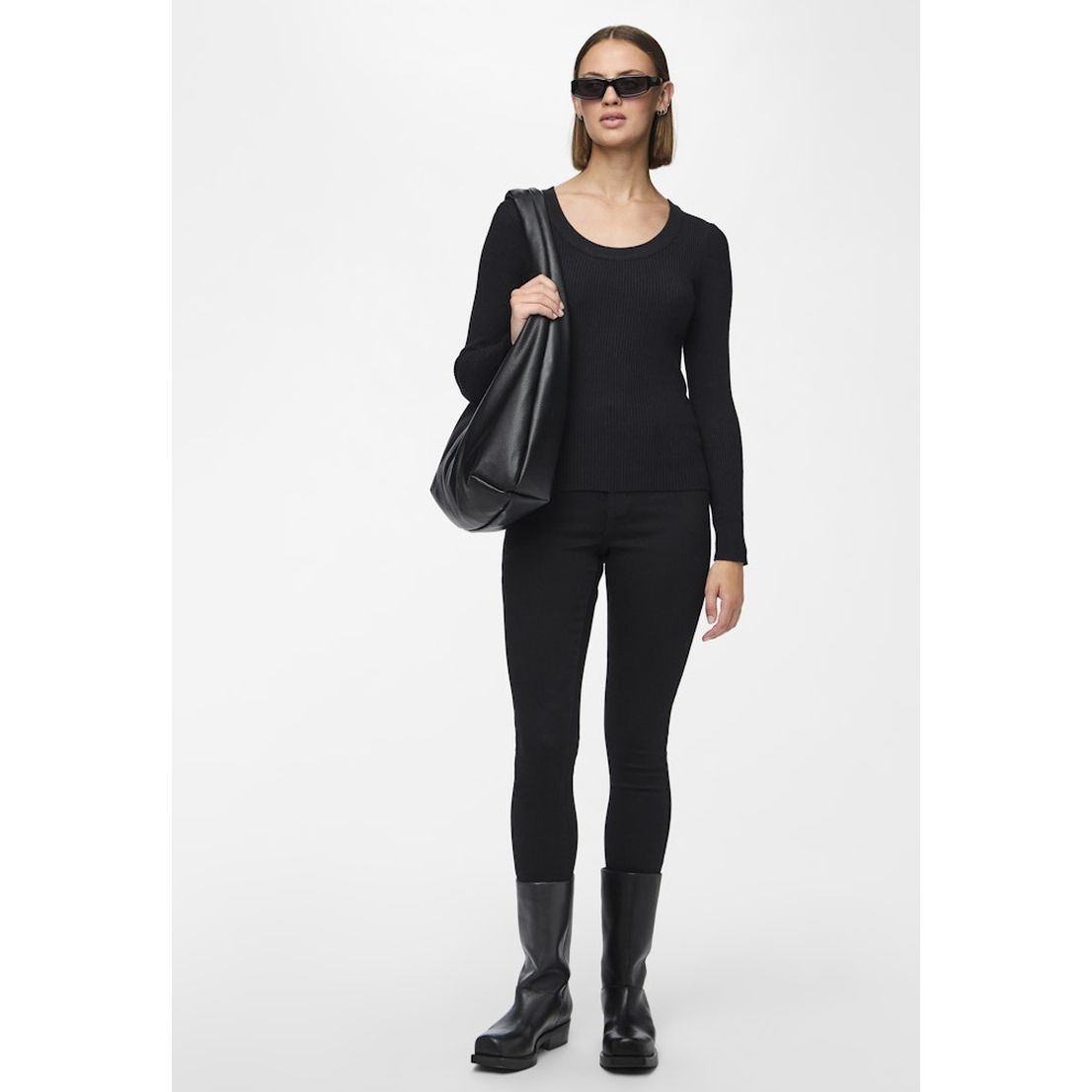 PIECES Slim džinsai moterims, Juoda, Dea skinny jegging 6