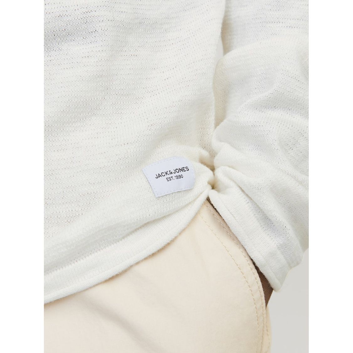 JACK & JONES Megztinis vyrams, Balta, Jjelinen pullover 5