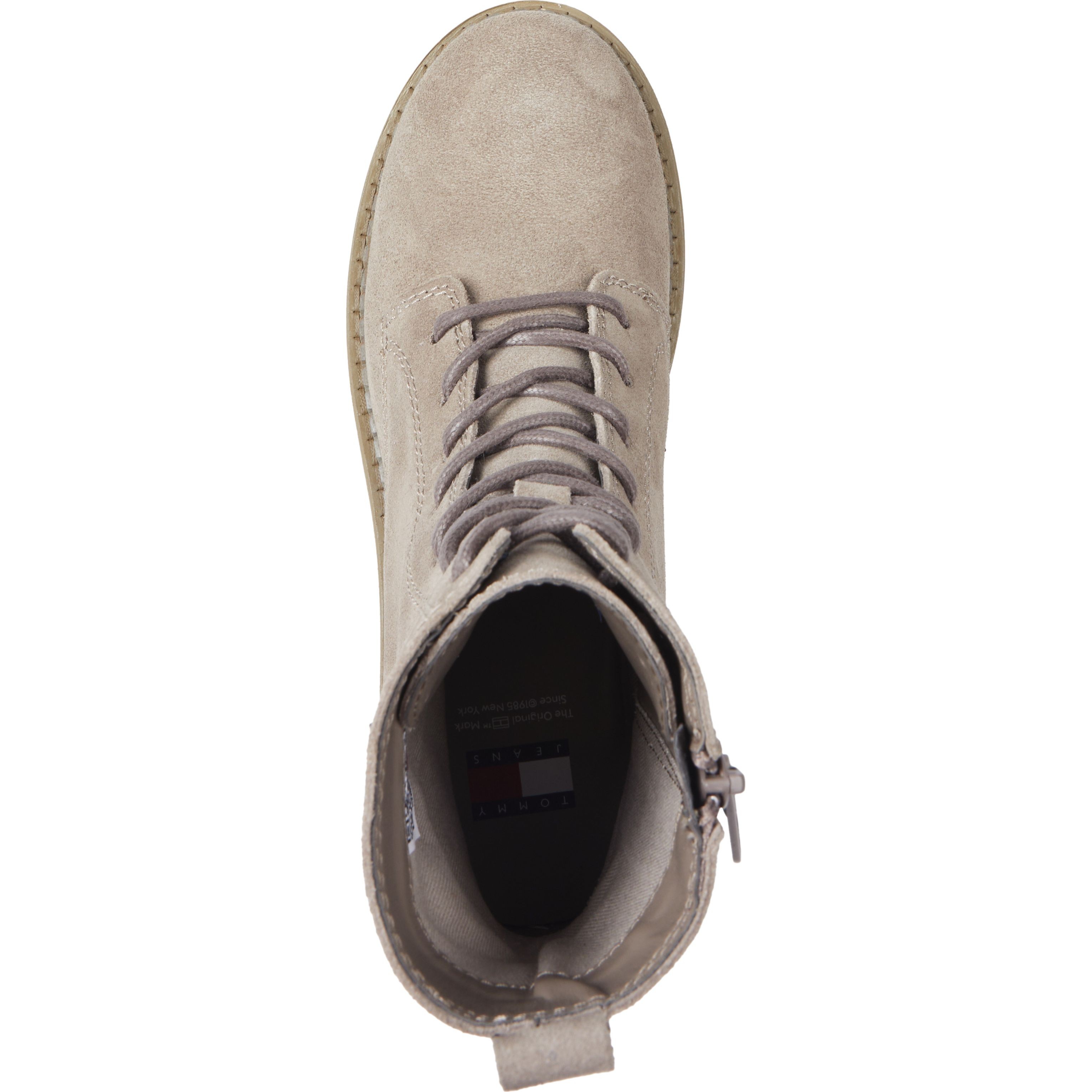 TOMMY JEANS Aulinukai moterims, Smėlio, Urban lace up booties 3